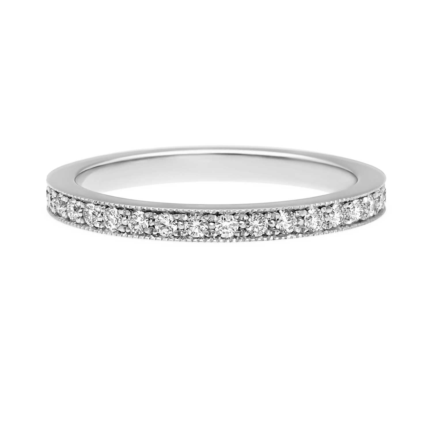 EMMA Slim Full Eternity Diamond Ring Platinum Made by ethical jeweller E.C.One London in our B Corp certified workshop