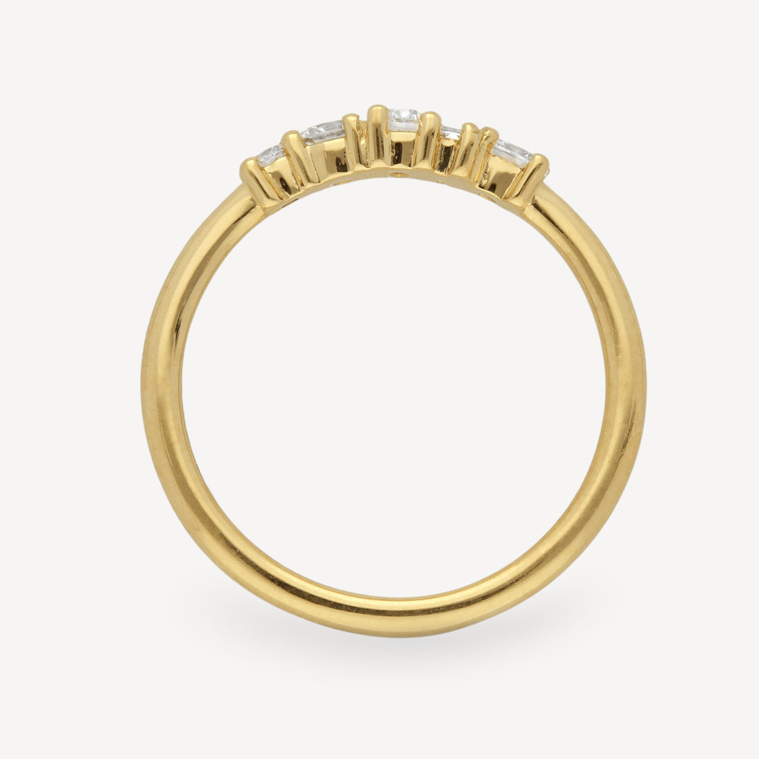 EC One Medium "Elise"  recycled 18ct Yellow Gold Ring with Diamonds