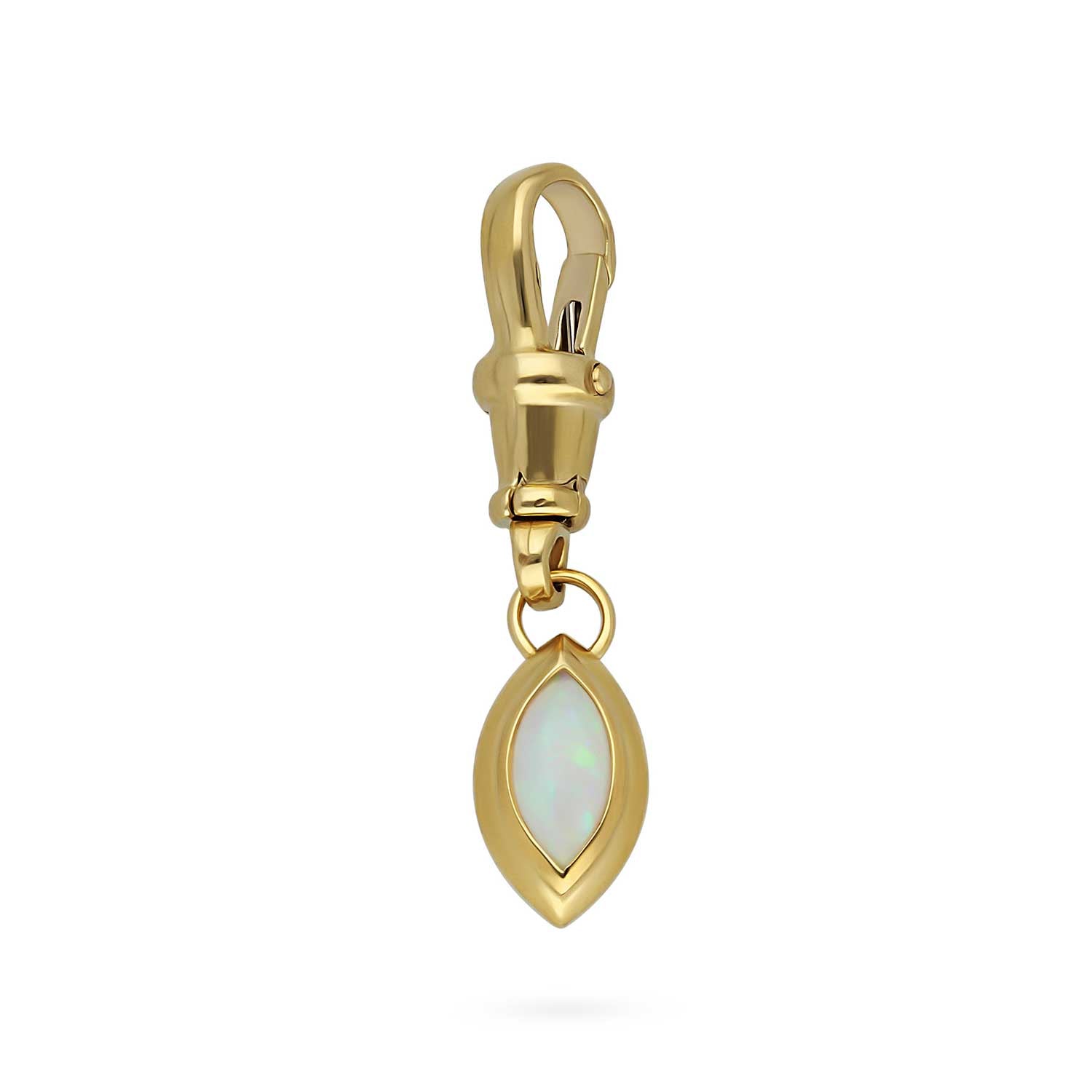 Ellie Air at ethical jeweller E.C.One London ROCKPOOL Marquise Gold Charm with Opal
