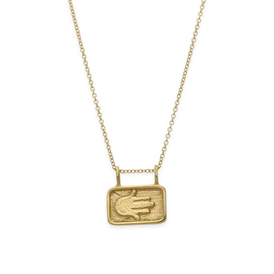 Fotini Psarouli Gold small hand in-line necklace at EC One London