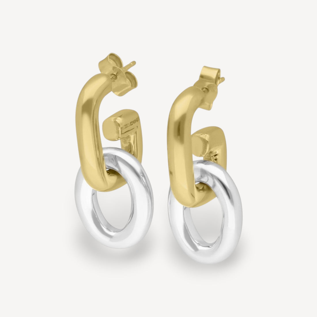 GO-GO Silver & Gold Plated Drop Earrings