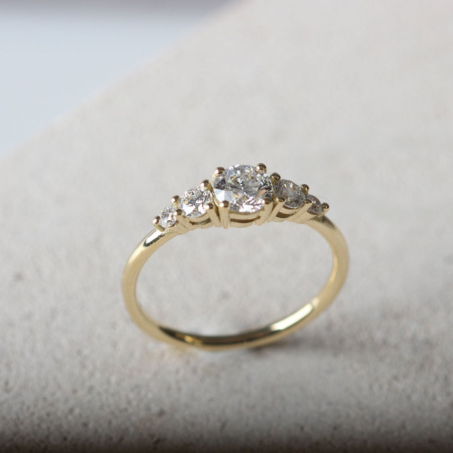 EC One  'Genevieve' recycled Yellow Gold responsibly sourced Diamond engagement ring Ring