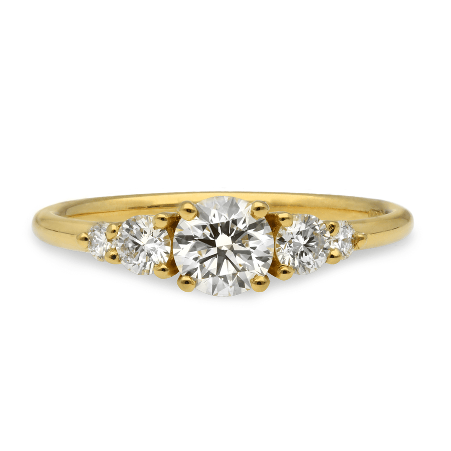 E.C. One GENEVIEVE recycled Yellow Gold 0.62ct Diamond Engagement Ring made in our B Corp certified London workshop