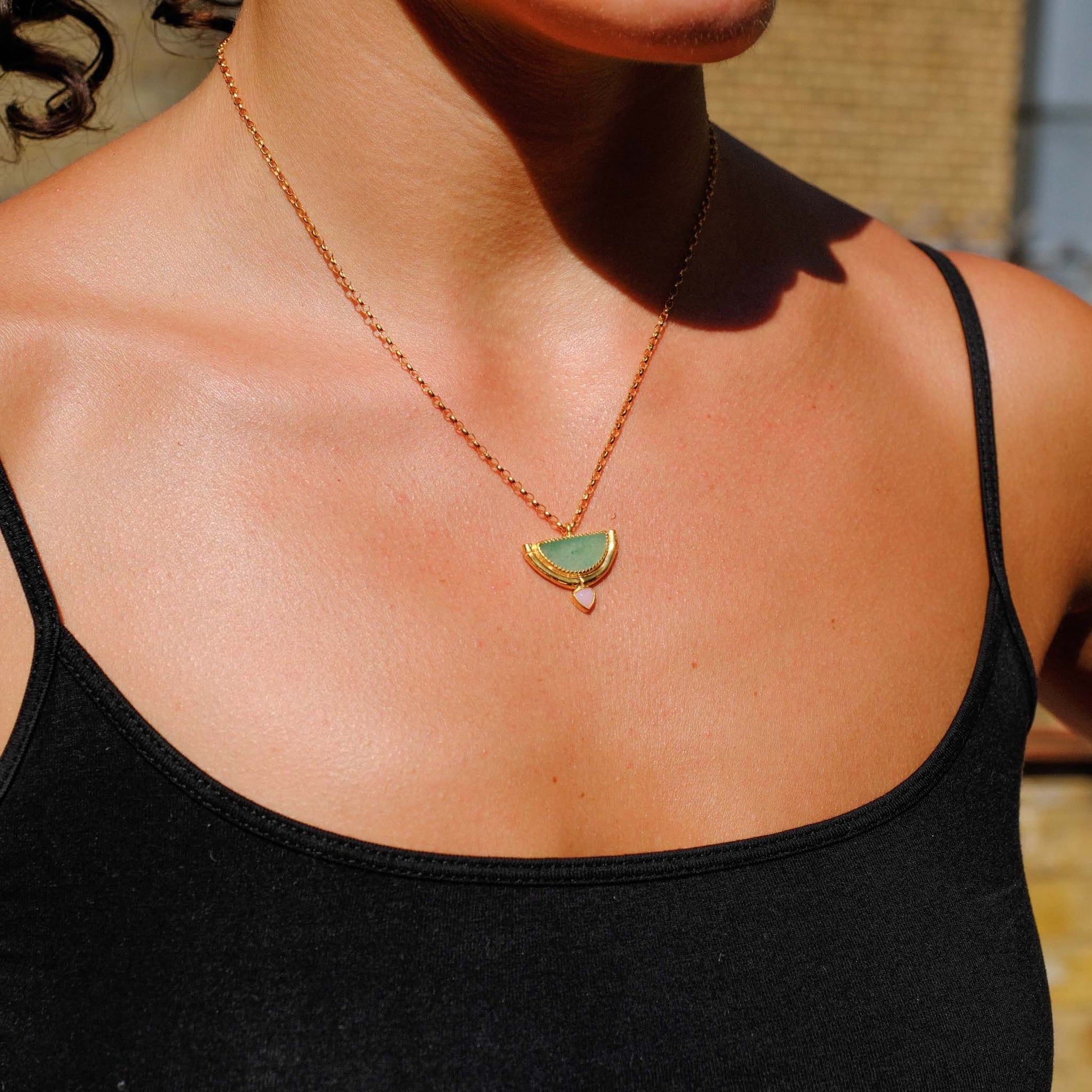 Rosita Bonita at E.C.One HAMMOCK Pendant Necklace Aventurine