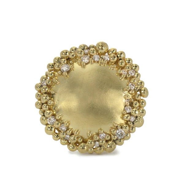 ADORN Halo Ring with Diamonds Yellow Gold