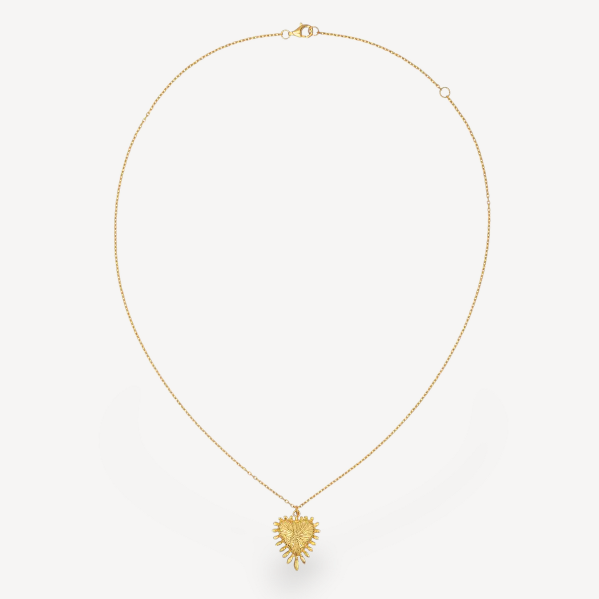 Zoe & Morgan Heart Rays Gold Plated Necklace by Zoe & Morgan at B Corp certified Ethical jeweller E.C.One London