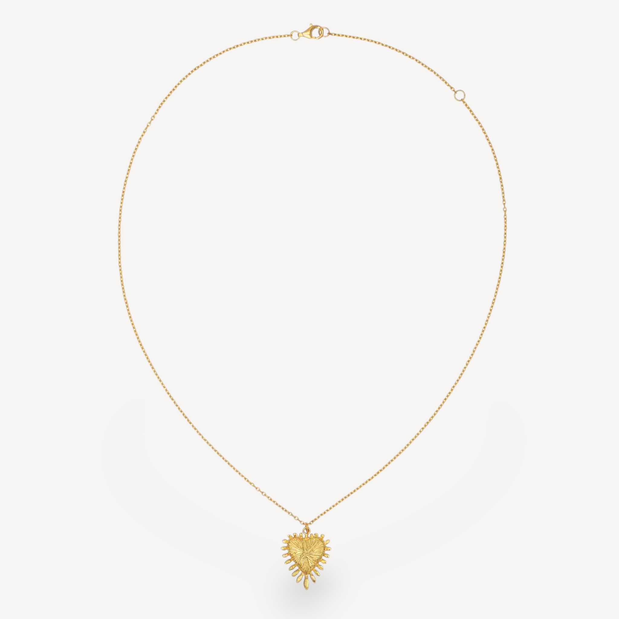 Zoe & Morgan Heart Rays Gold Plated Necklace by Zoe & Morgan at B Corp certified Ethical jeweller E.C.One London