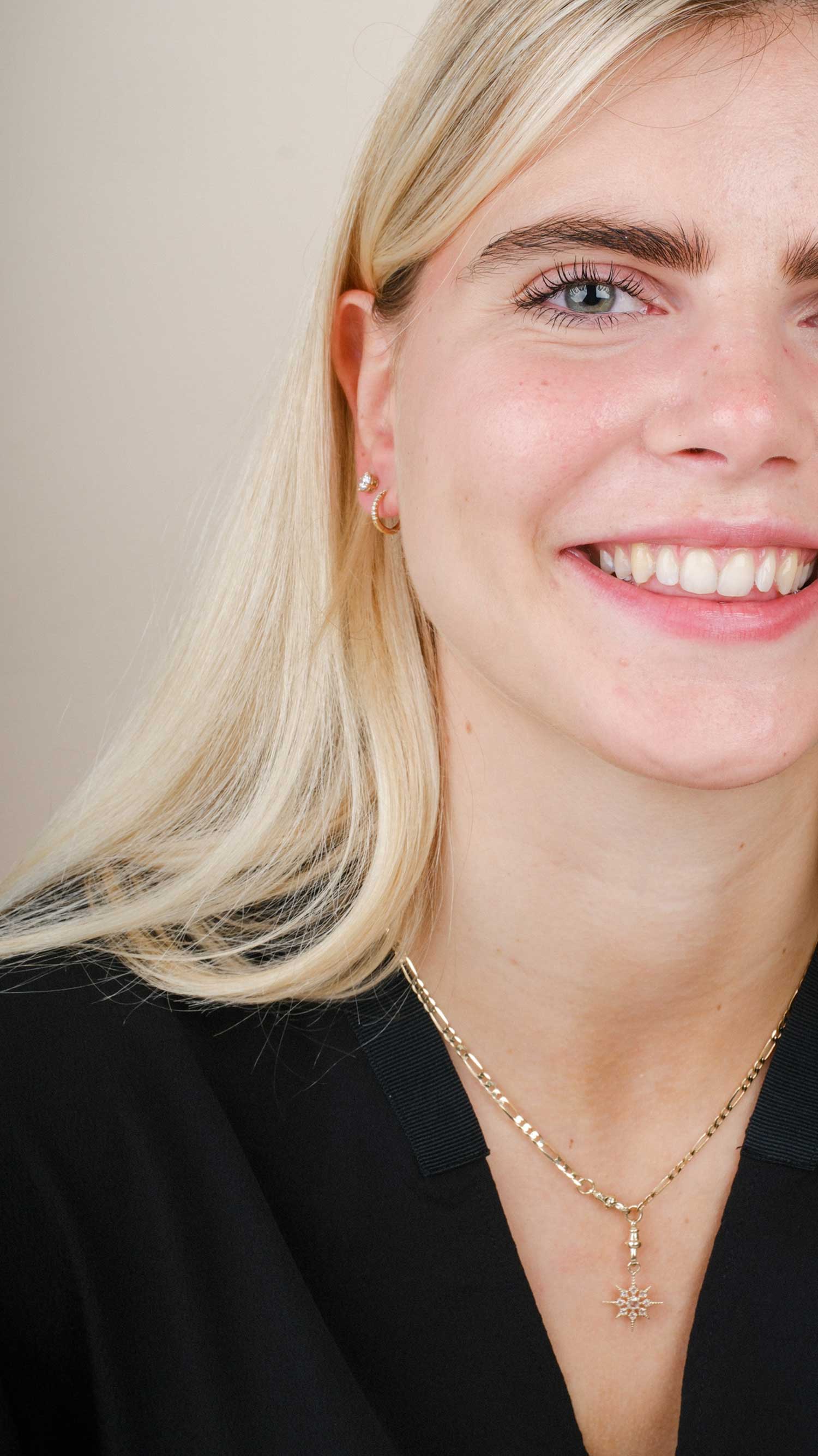 Astra Star Rose Cut Diamond Pendant Necklace by Metier at ethical Jeweller E.C.One London