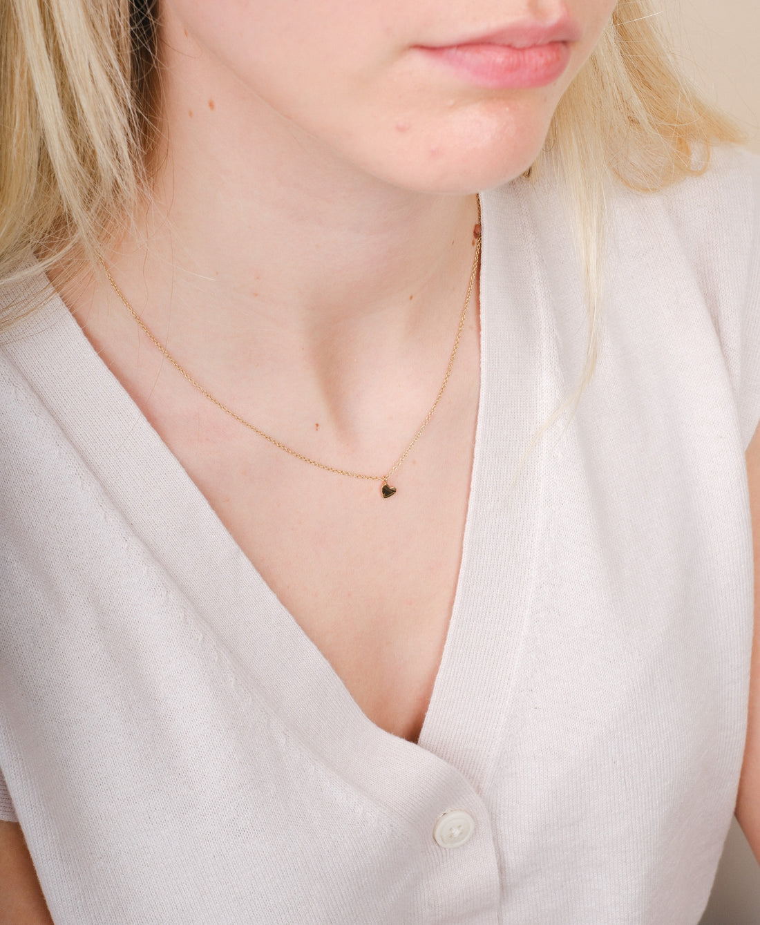 Mini Gold Heart Necklace