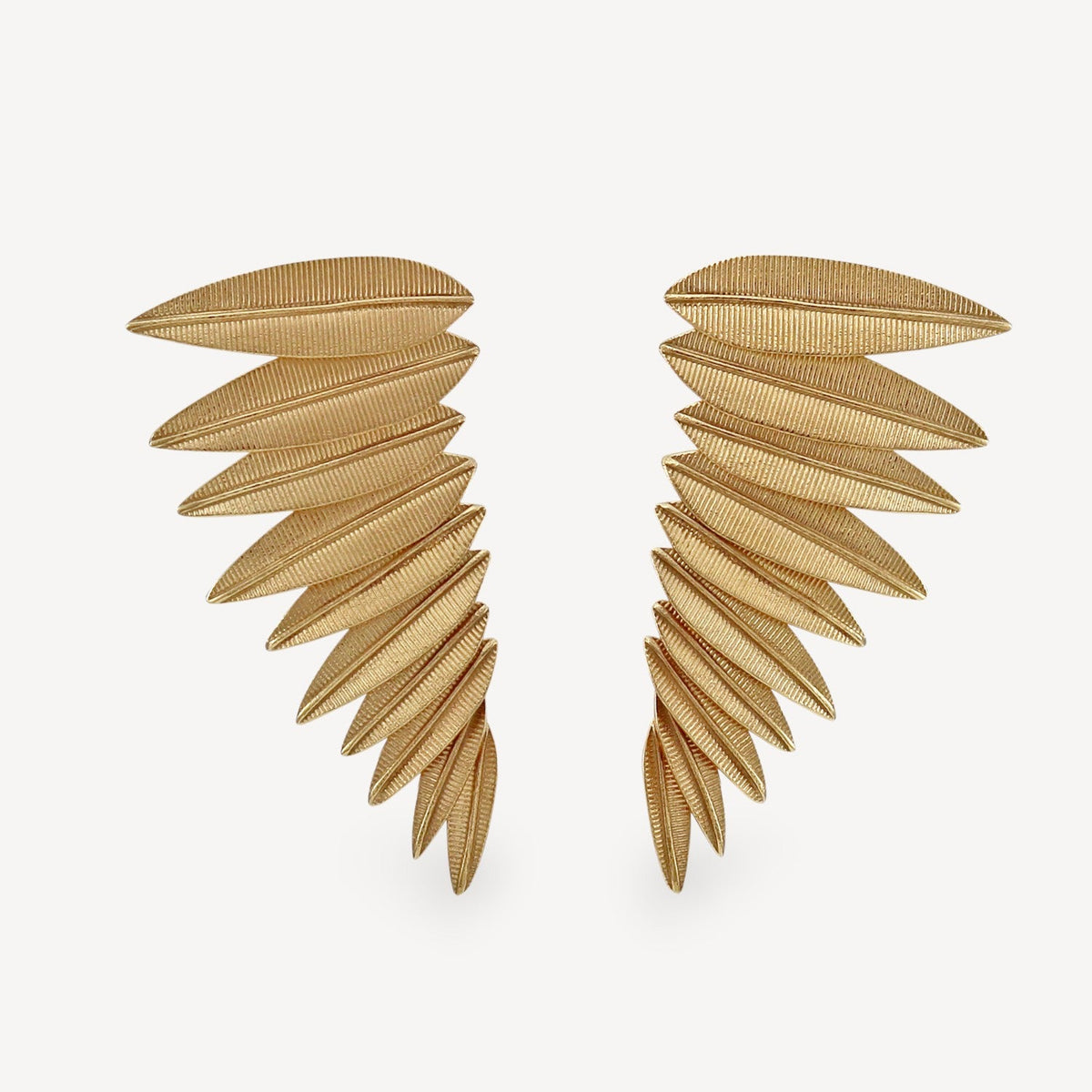 Phoenix Large Wing Earrings Gold Plated