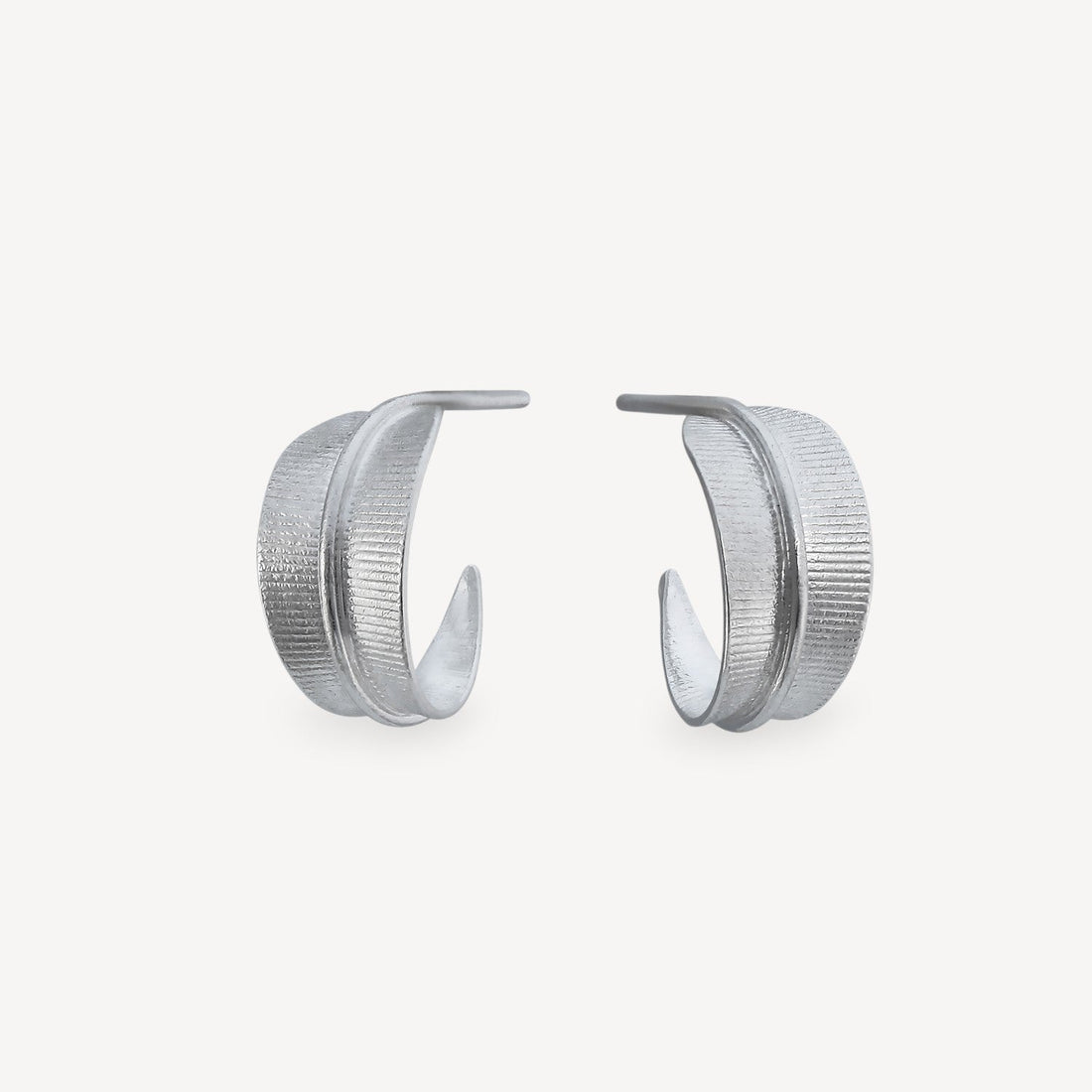 Phoenix Small Hoop Earrings Silver