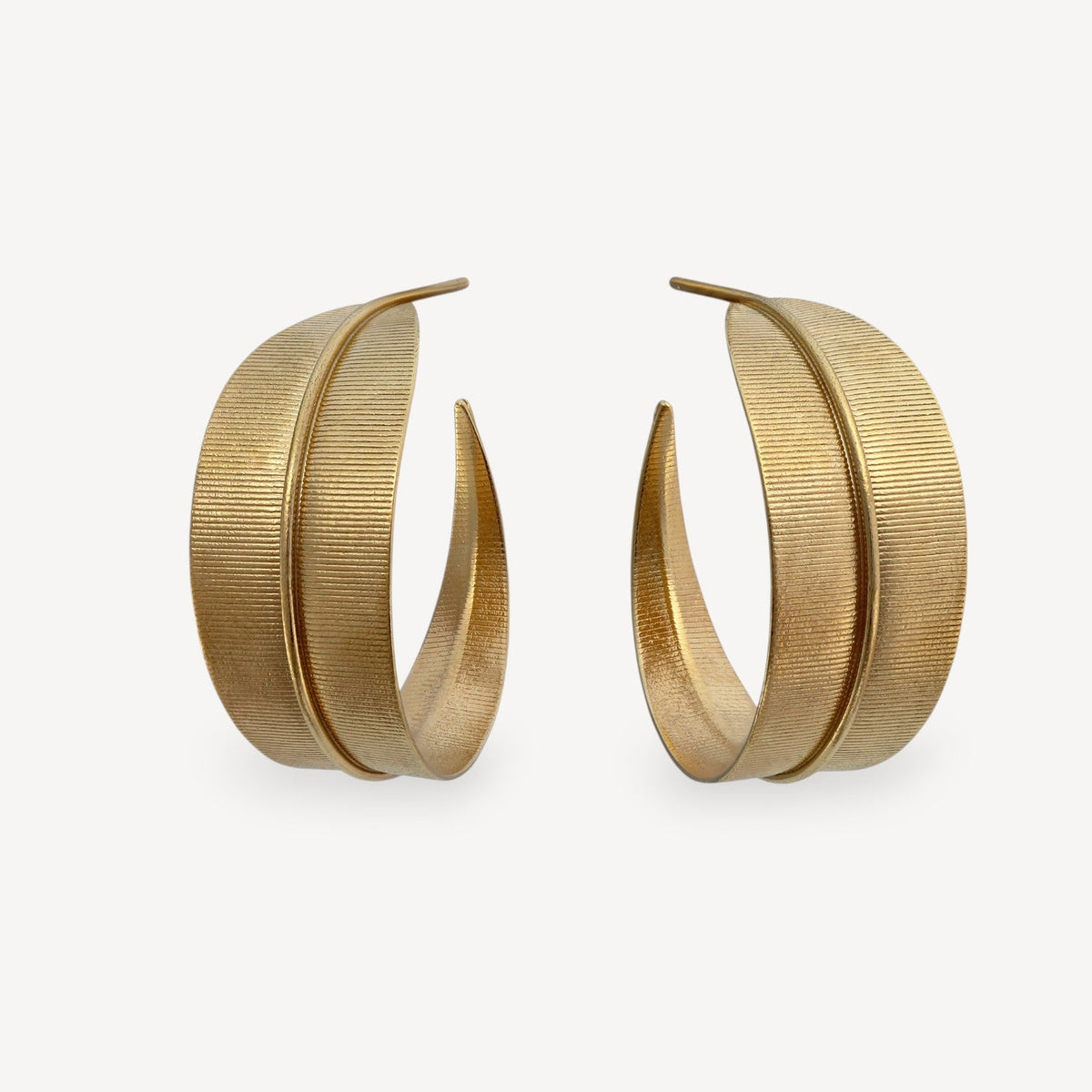 Phoenix Large Hoop Earrings Gold Plated