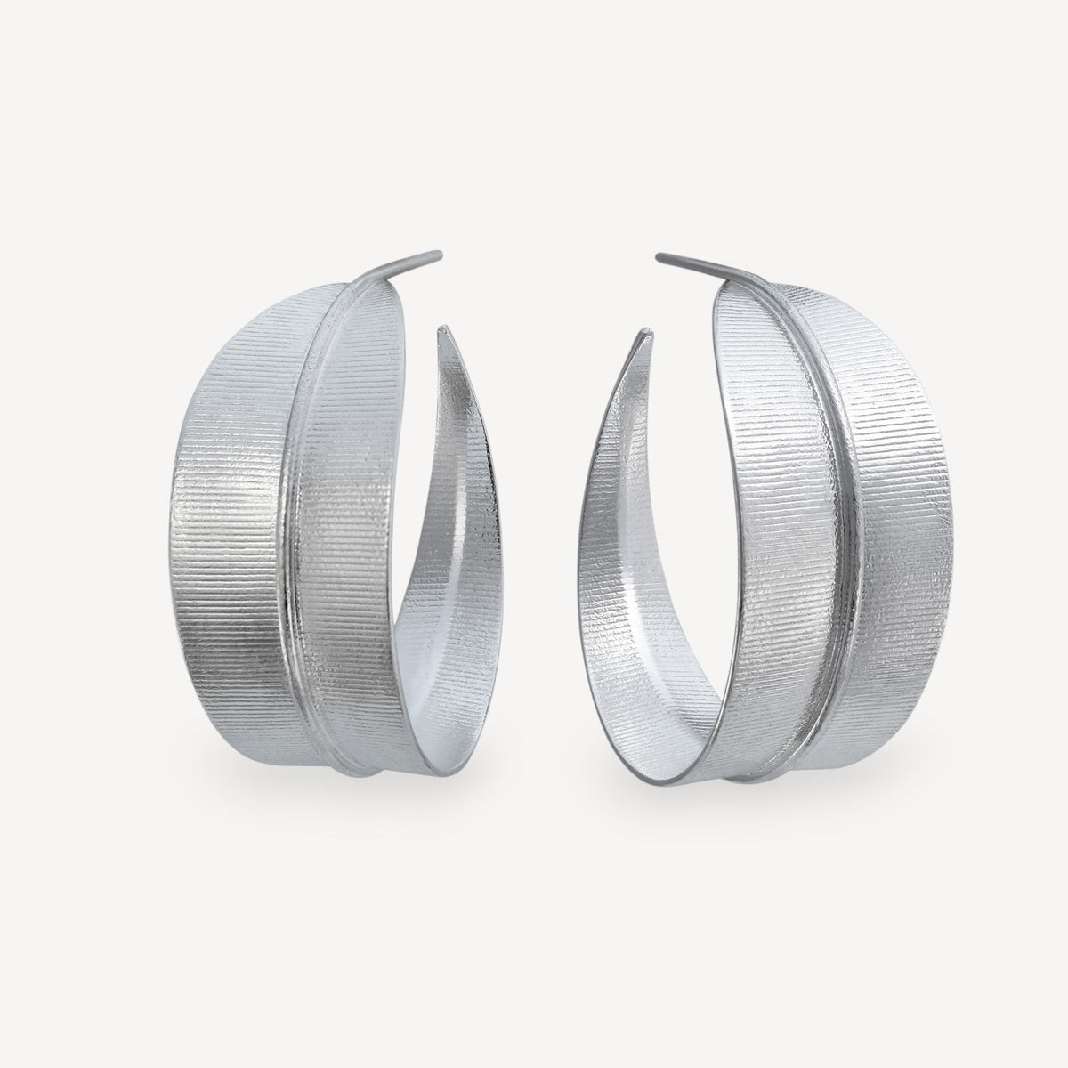 Phoenix Large Hoop Earrings Silver