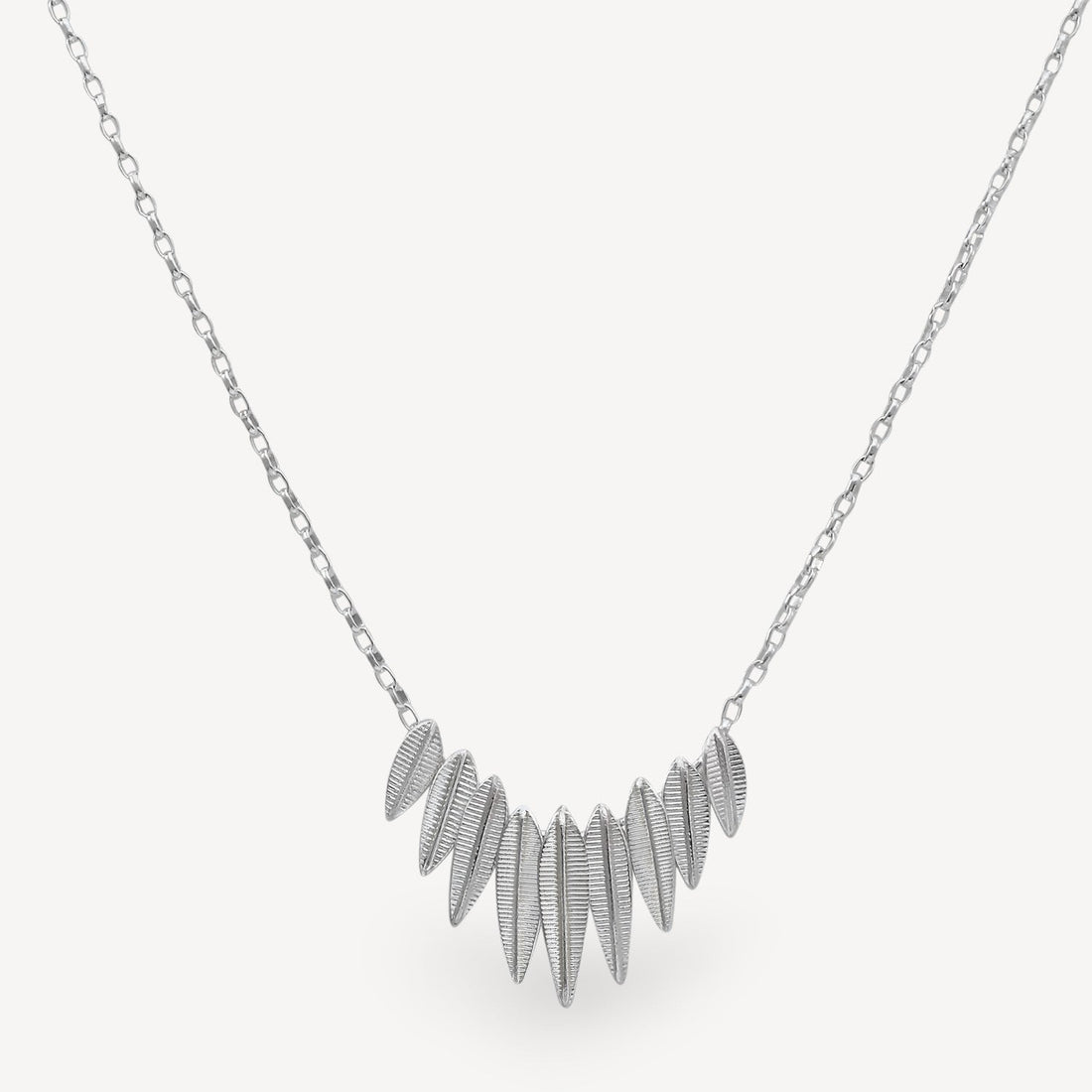 Phoenix Plume Necklace Silver