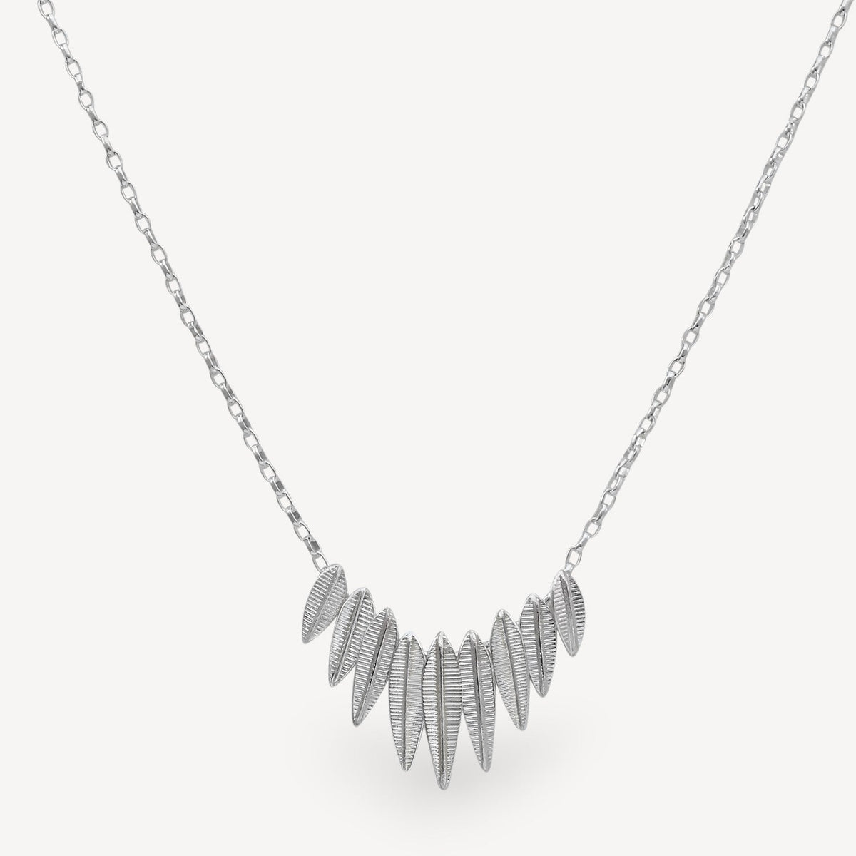 Phoenix Plume Necklace Silver