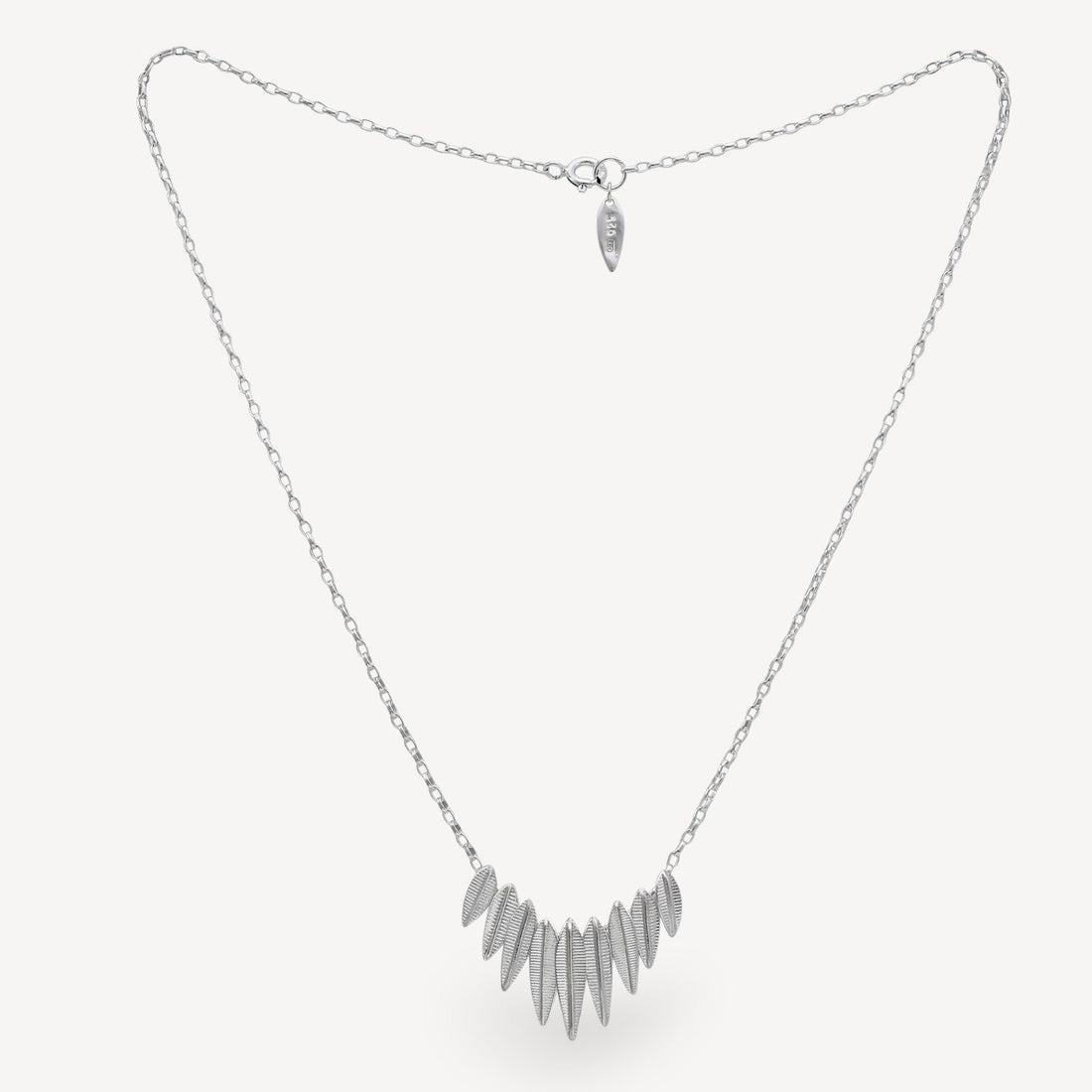 Phoenix Plume Necklace Silver