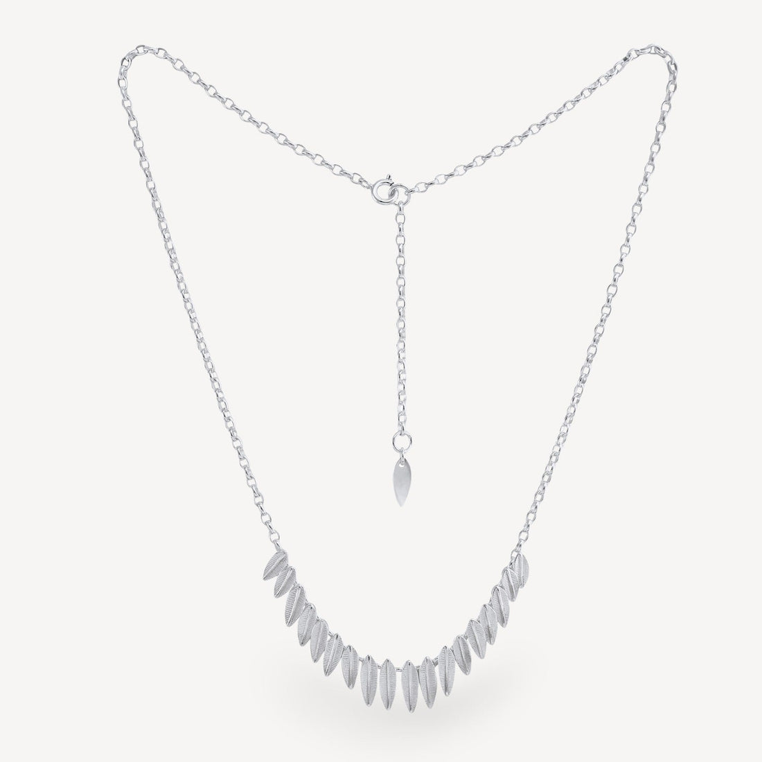 Phoenix Fringe Necklace Silver
