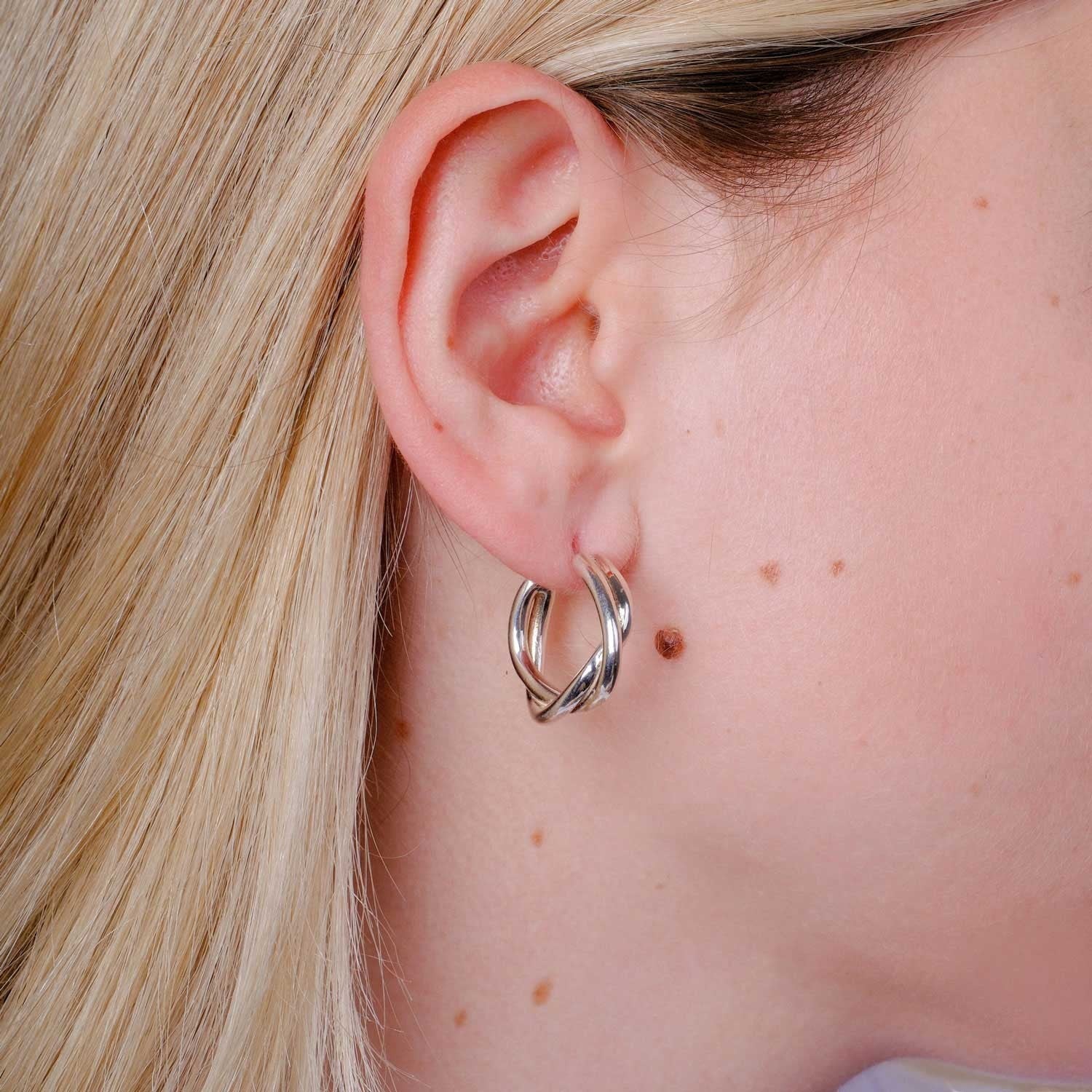 RITA Medium Hoop Earrings Silver