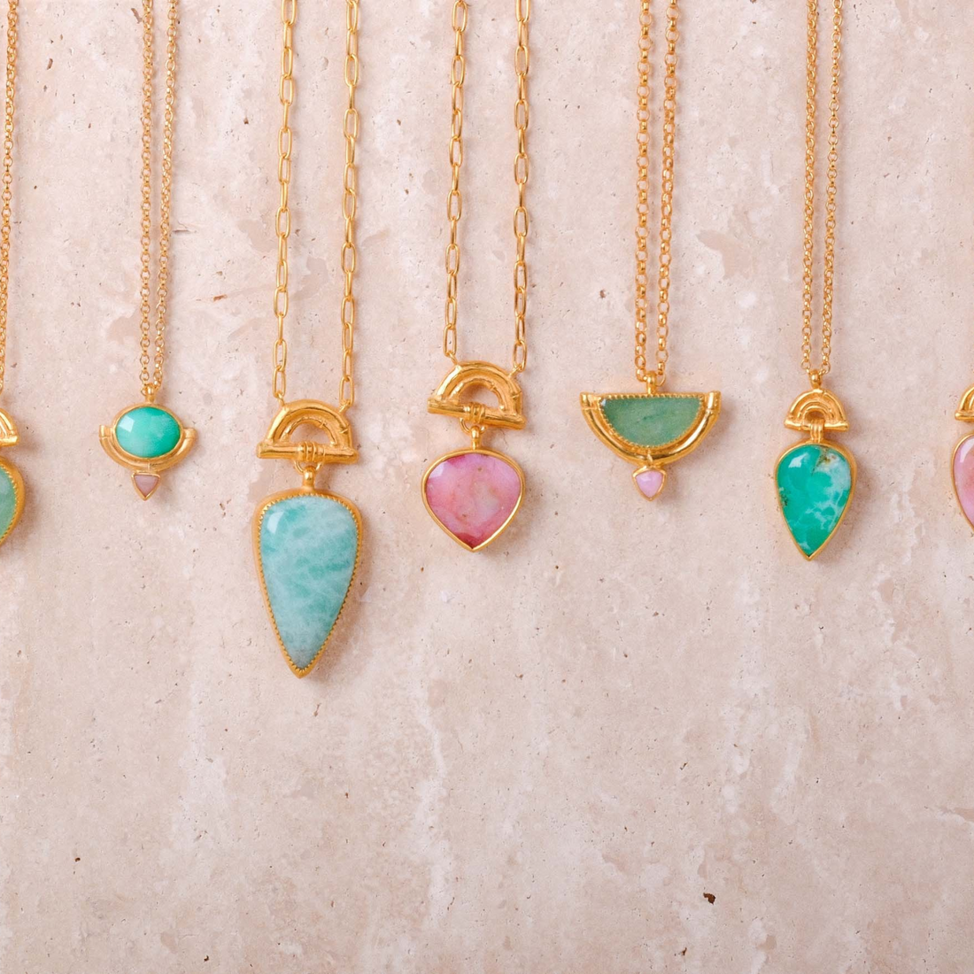 Rosita Bonita at E.C.One HAMMOCK Mini Pendant Necklace Chrysoprase