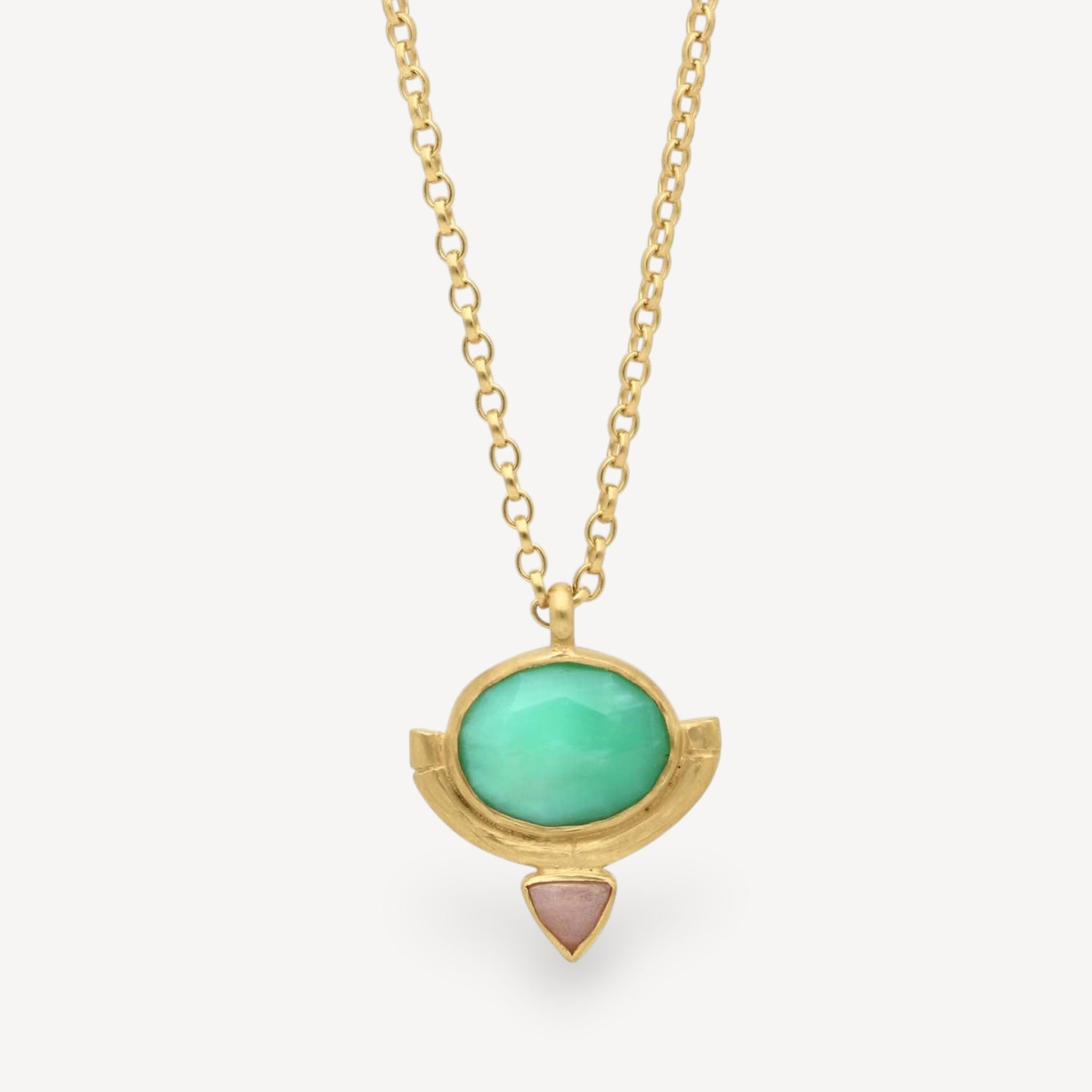 Rosita Bonita at E.C.One HAMMOCK Mini Pendant Necklace Chrysoprase