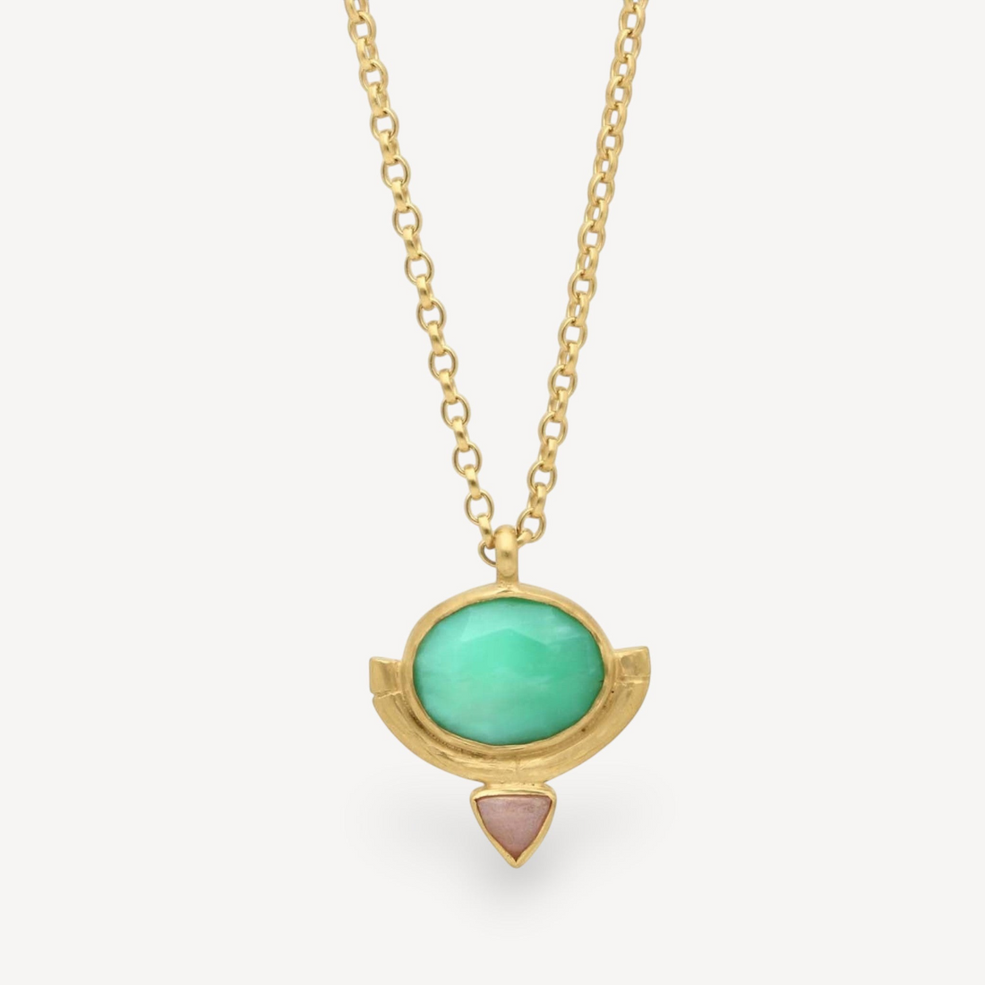 Rosita Bonita at E.C.One HAMMOCK Mini Pendant Necklace Chrysoprase