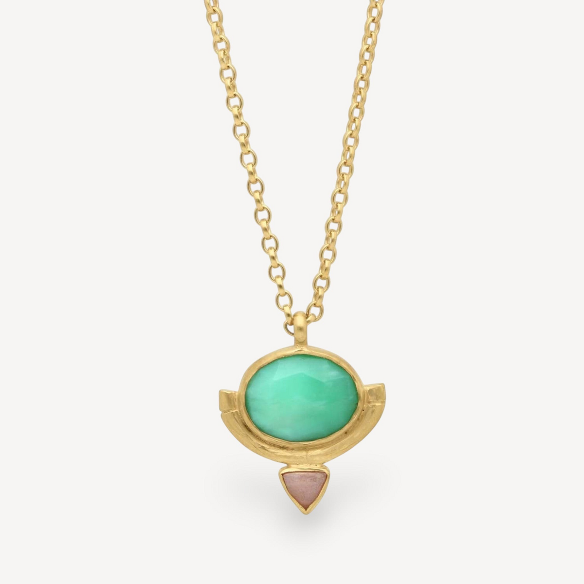 Rosita Bonita at E.C.One HAMMOCK Mini Pendant Necklace Chrysoprase