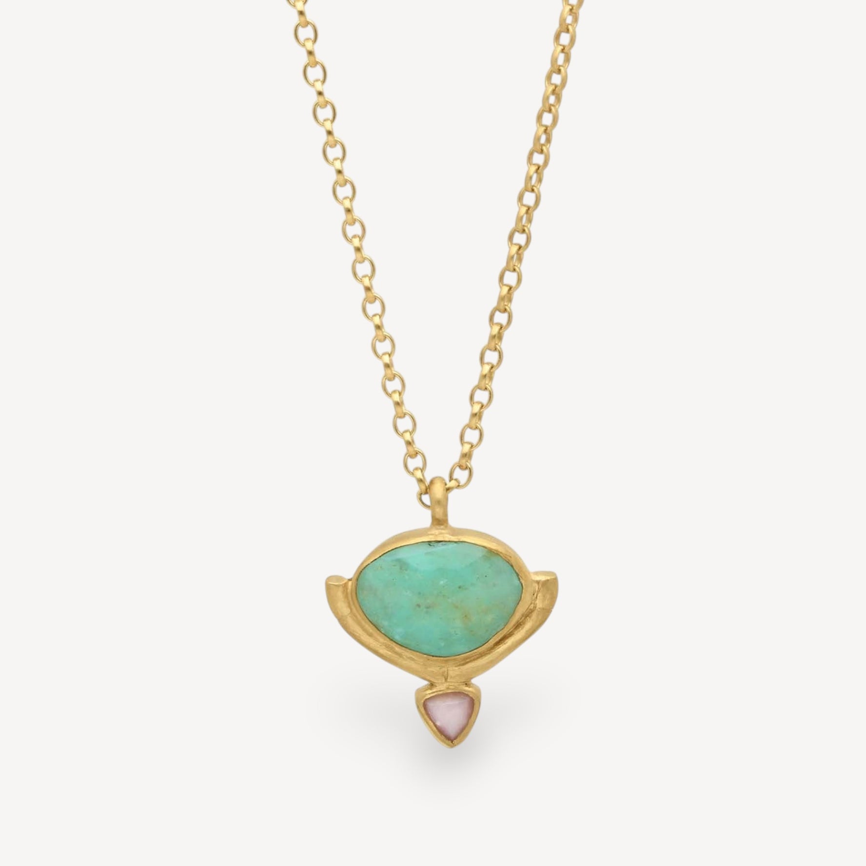 Rosita Bonita at E.C.One HAMMOCK Mini Pendant Necklace Green Opal