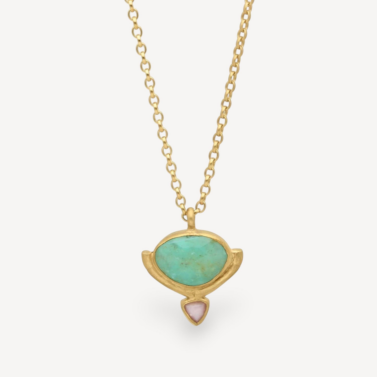 Rosita Bonita at E.C.One HAMMOCK Mini Pendant Necklace Green Opal