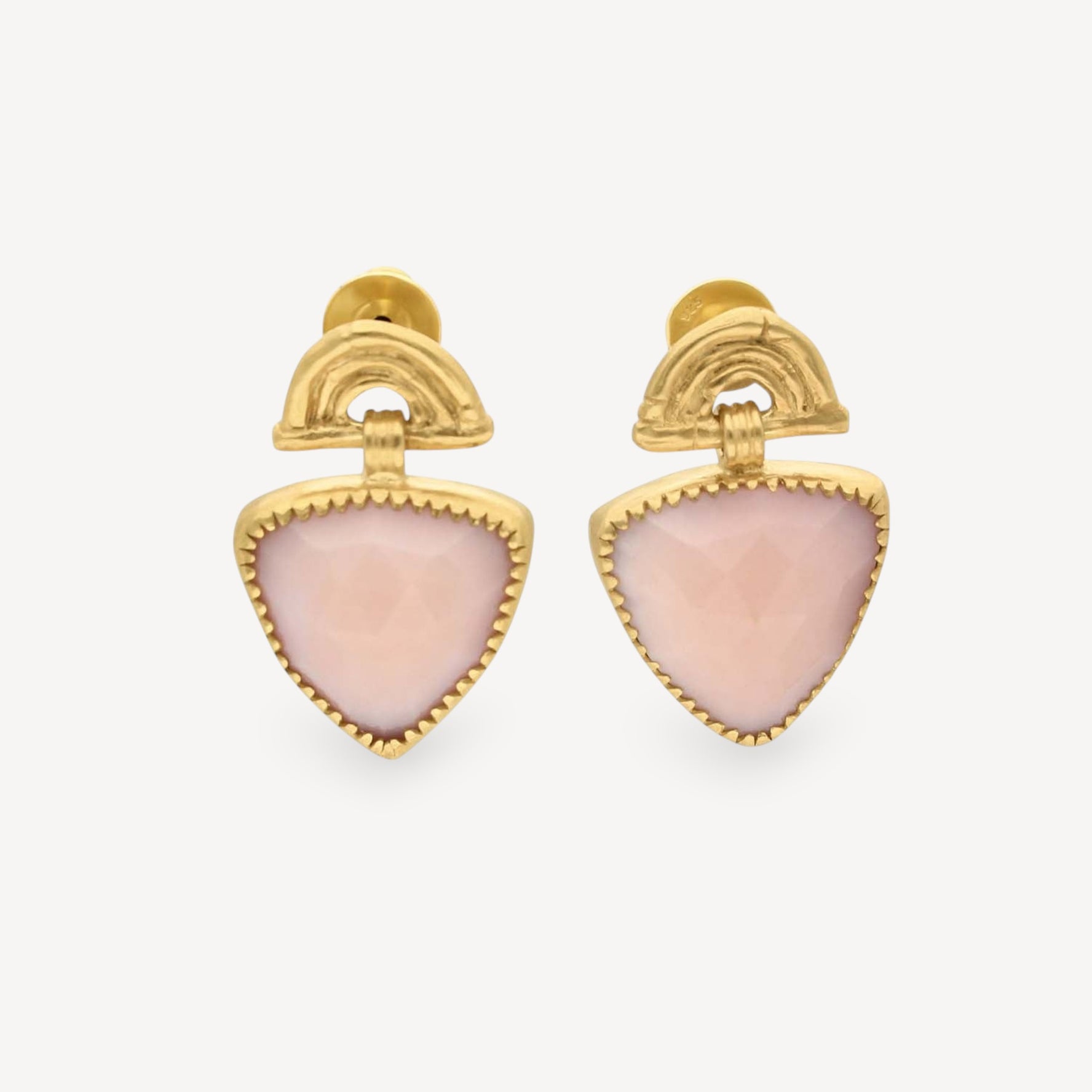 Rosita Bonita at E.C.One SUNRISE Mini Pear Earrings Pink Opal