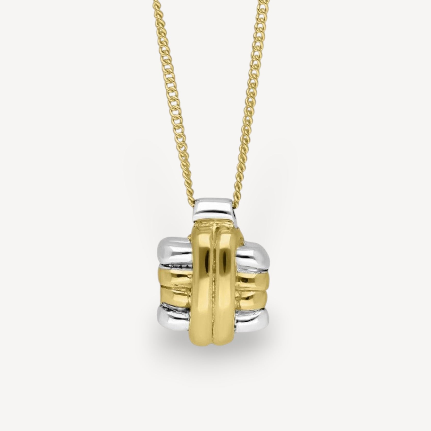 SQUARE CROSS Necklace Silver & Gold Plated