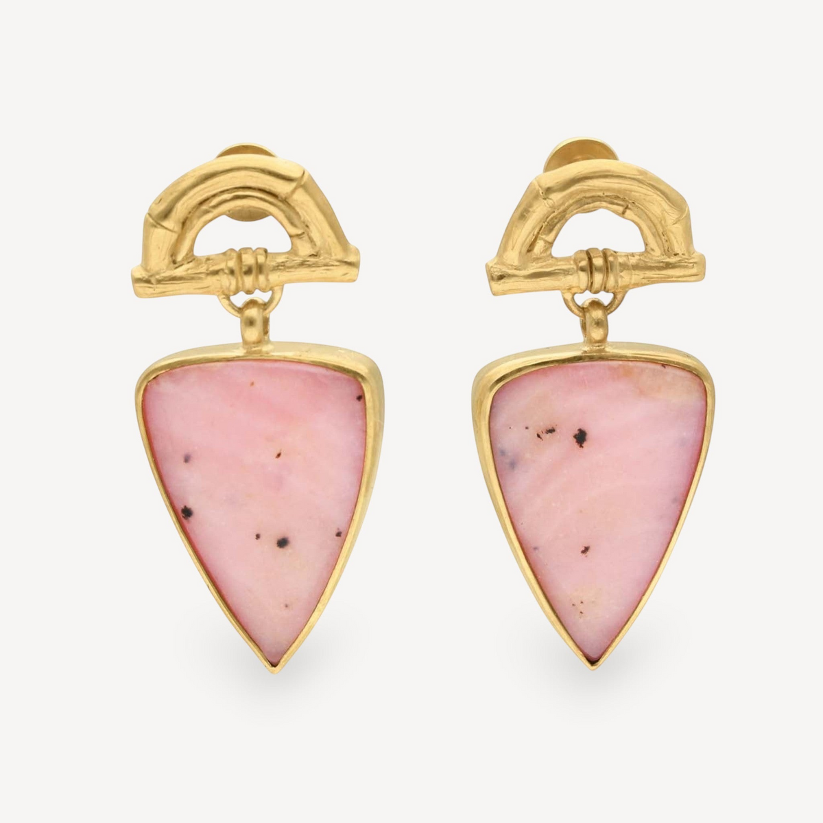 Rosita Bonita at E.C.One  SUNRISE Pear Earrings Pink Opal