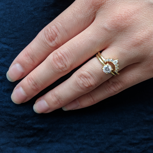 Mini Tiara Gold Diamond Wedding Ring