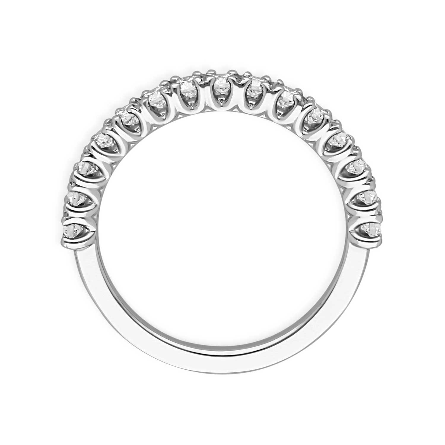 E.C.One Diamond Claw-Set Half Eternity Ring recycled Platinum
