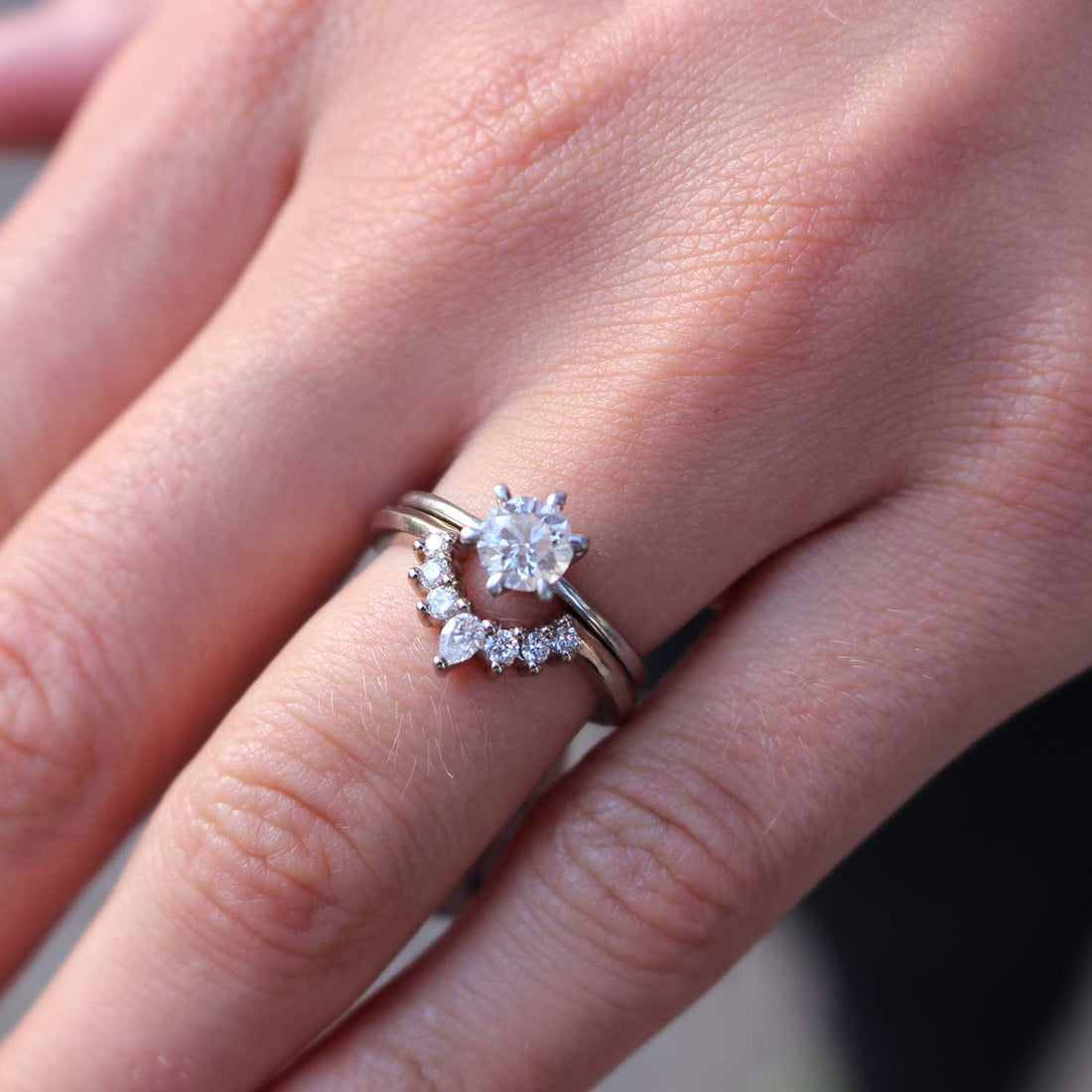 Mini Tiara White Gold Diamond Wedding Ring