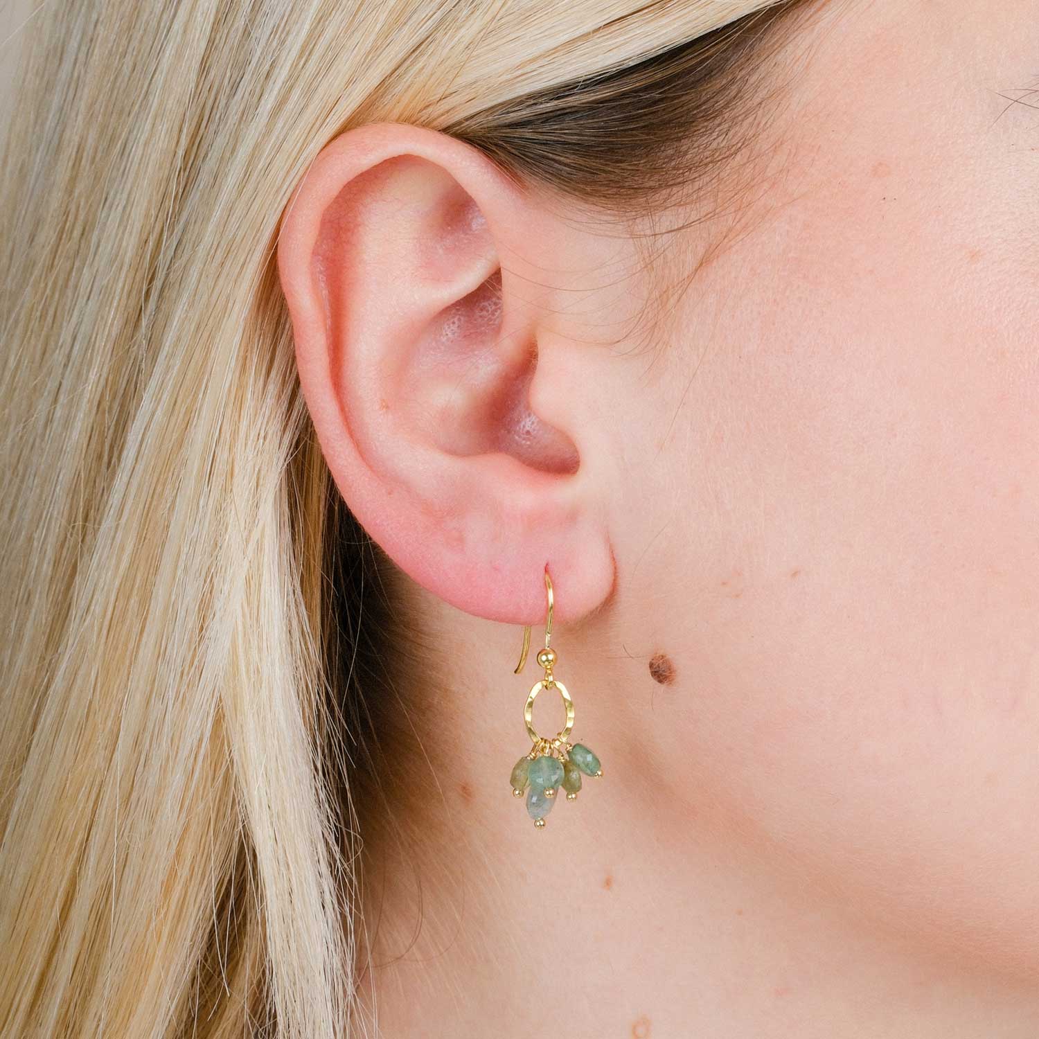 MIRTILLO Earrings with Green Tourmalines  at ethical B Corp jeweller E.C.One London