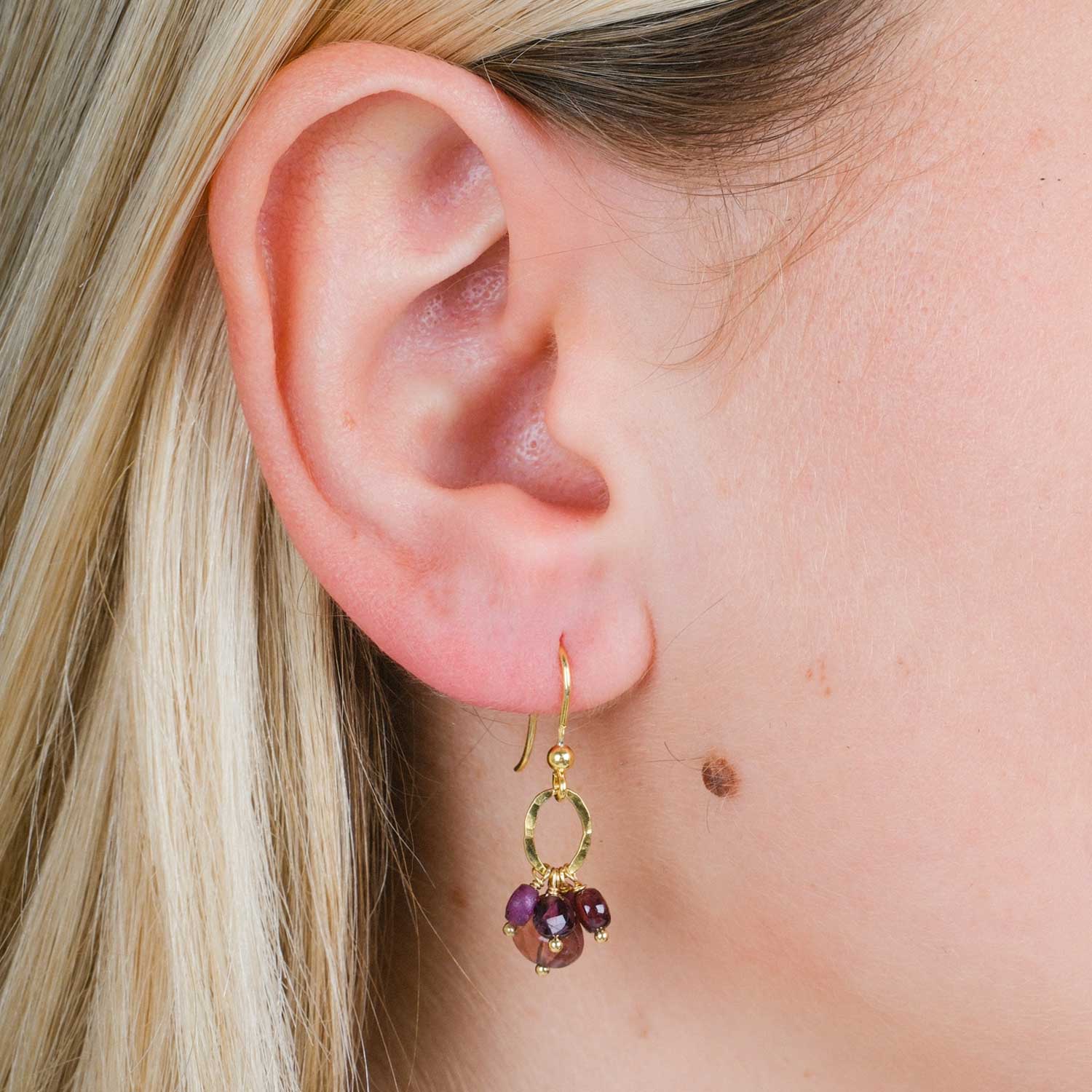 MIRTILLO Earrings with Pink Tourmalines at ethical B Corp jeweller E.C.One London