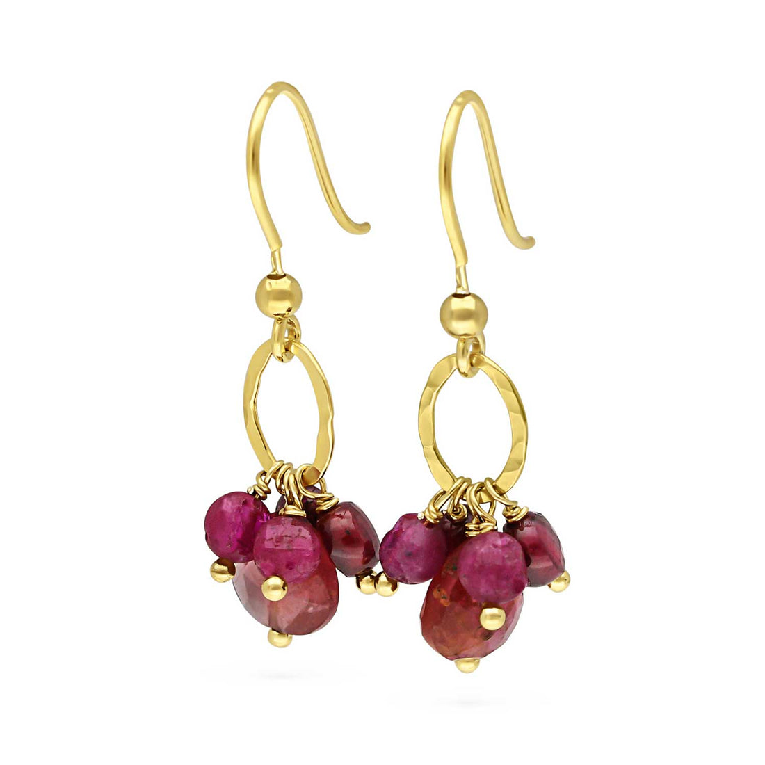 MIRTILLO Earrings with Pink Tourmalines at ethical B Corp jeweller E.C.One London