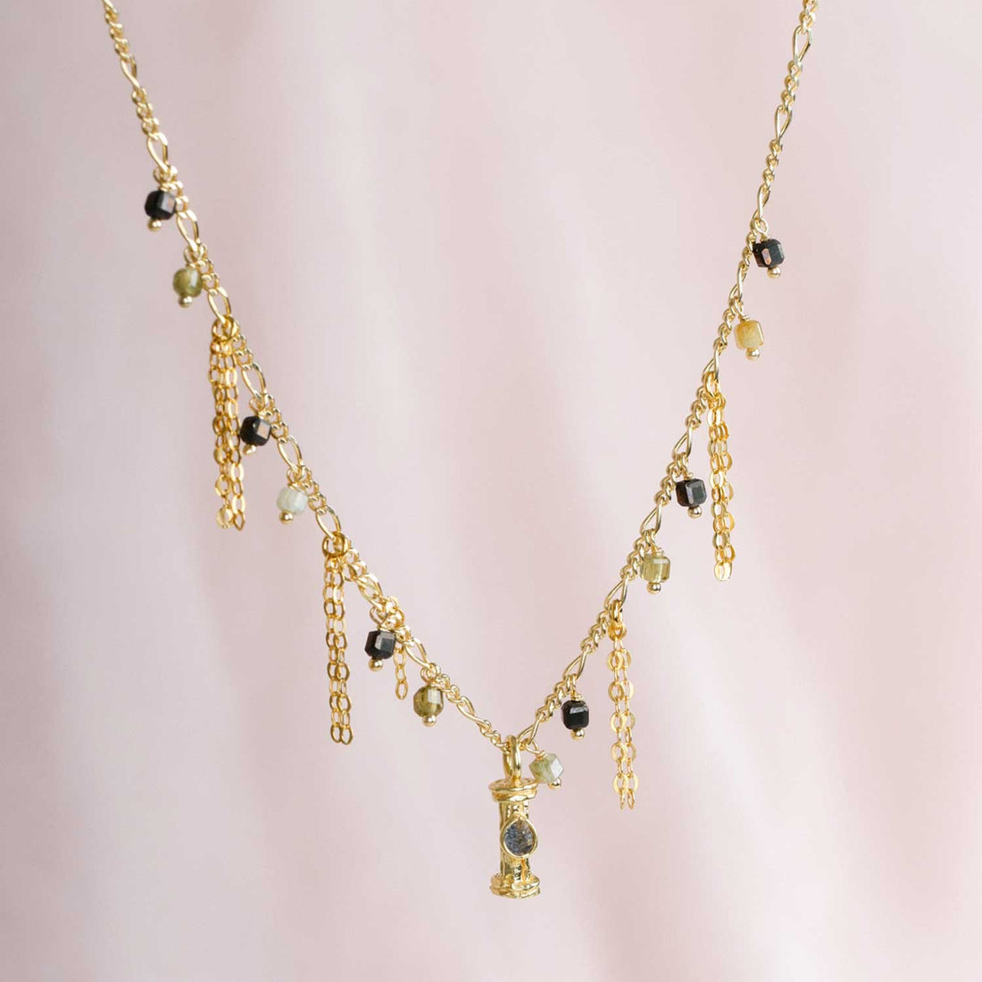 RIFRANGE Necklace with Gemstones  & Polki Diamonds  at ethical B Corp jeweller E.C.One London