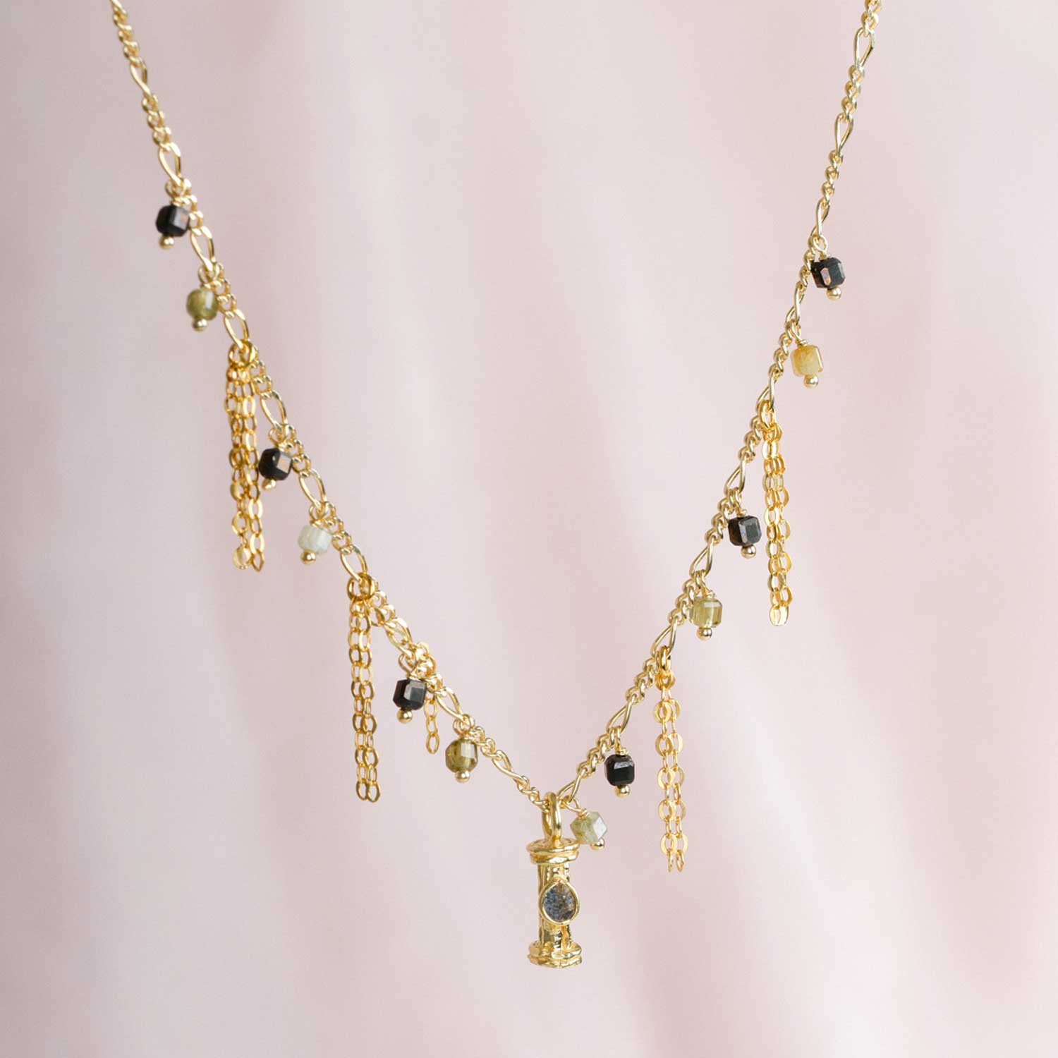 RIFRANGE Necklace with Gemstones  & Polki Diamonds  at ethical B Corp jeweller E.C.One London