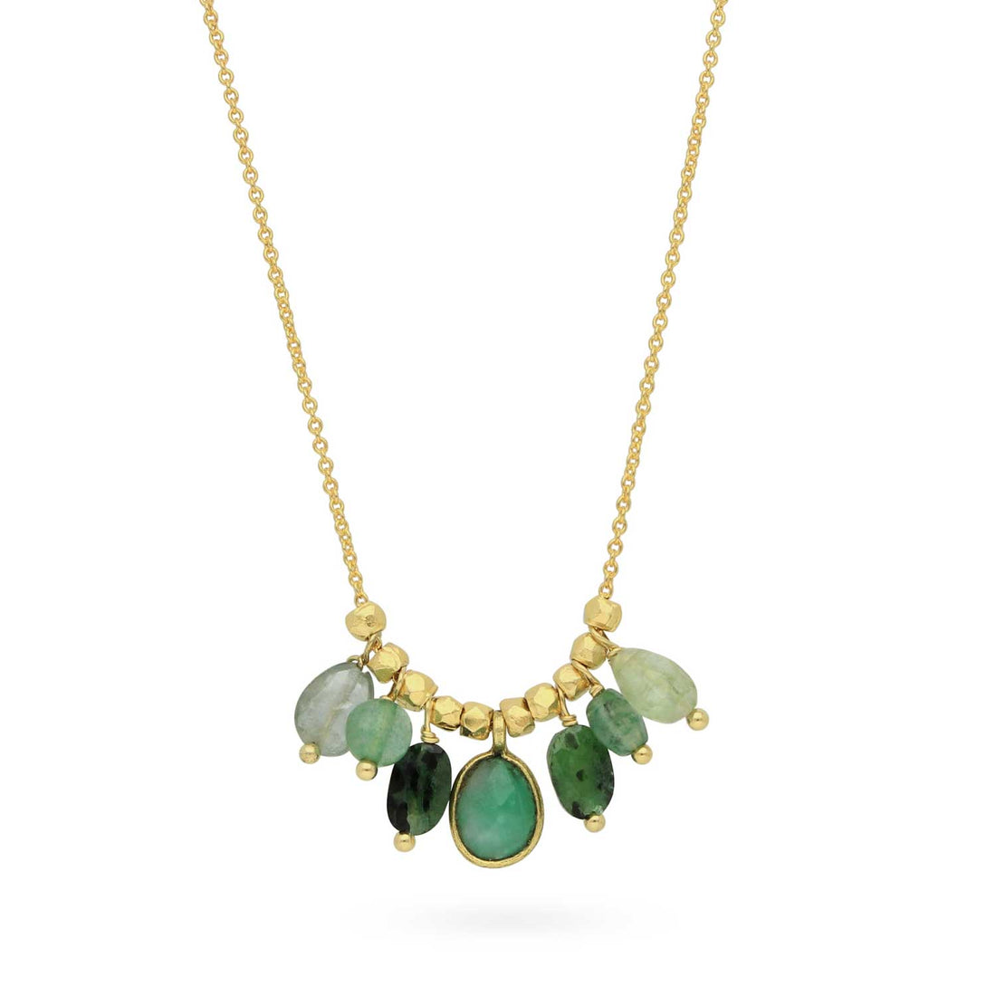 FRUTTI DE BOSCO Necklace with Tourmalines & Emerald  at ethical B Corp jeweller E.C.One London