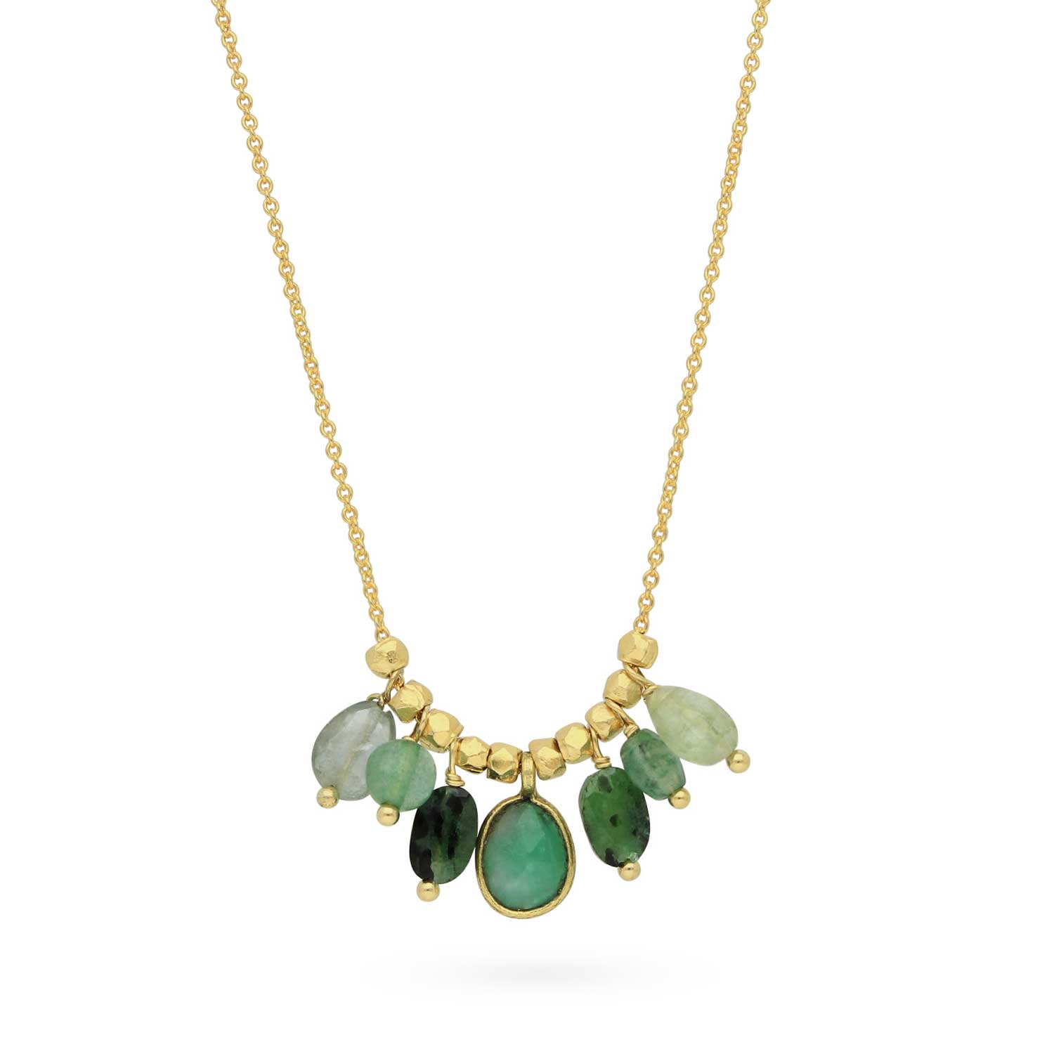 FRUTTI DE BOSCO Necklace with Tourmalines & Emerald  at ethical B Corp jeweller E.C.One London