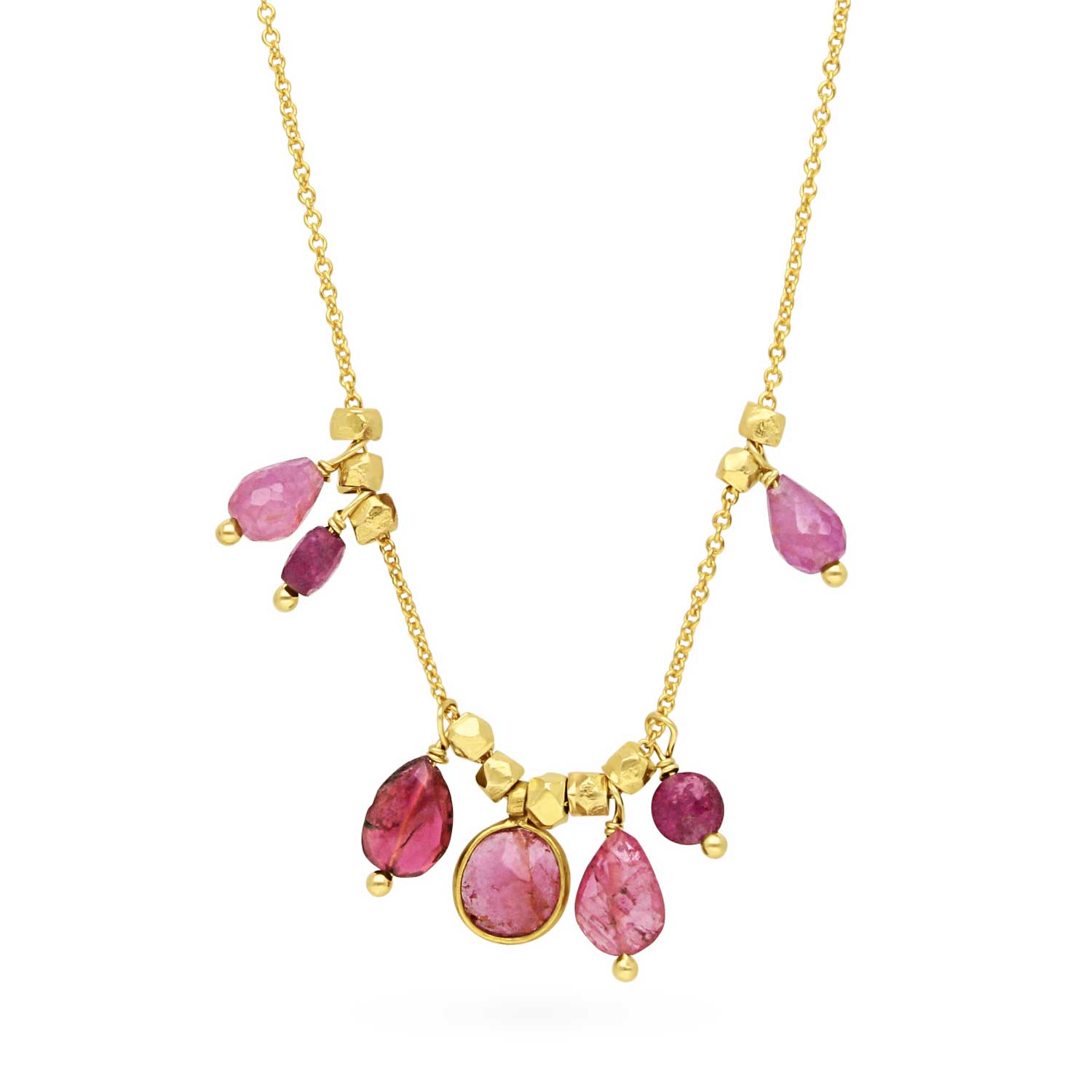 FRUTTI DE BOSCO necklace with Pink Tourmalines at ethical B Corp jeweller E.C.One London