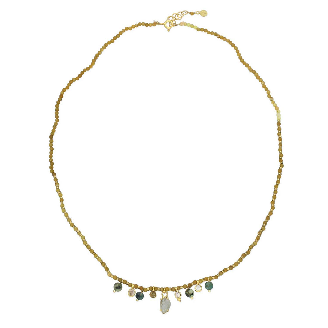 LIMONCELLO Necklace with Gemstones & Polki Diamonds  at ethical B Corp jeweller E.C.One London