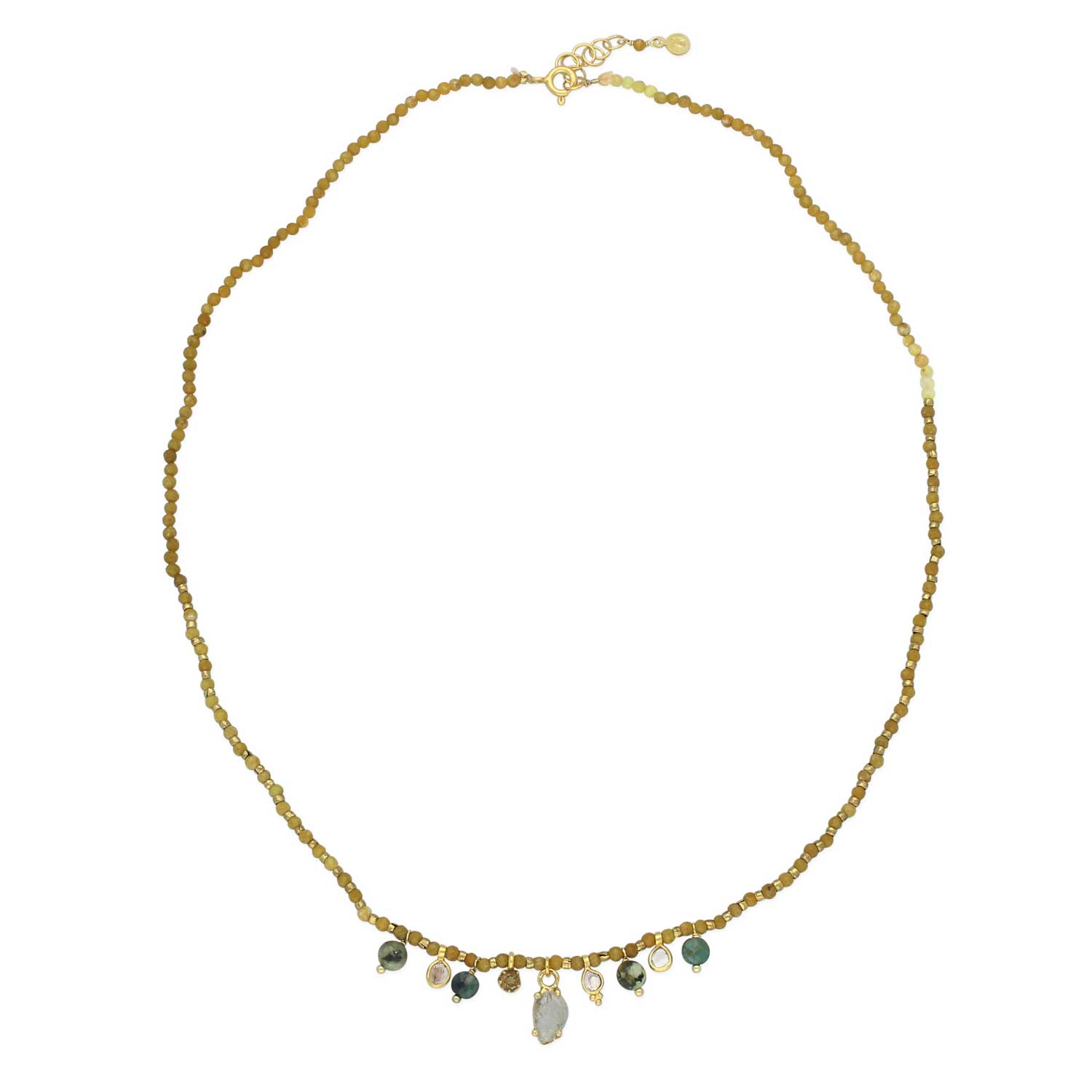 LIMONCELLO Necklace with Gemstones & Polki Diamonds  at ethical B Corp jeweller E.C.One London