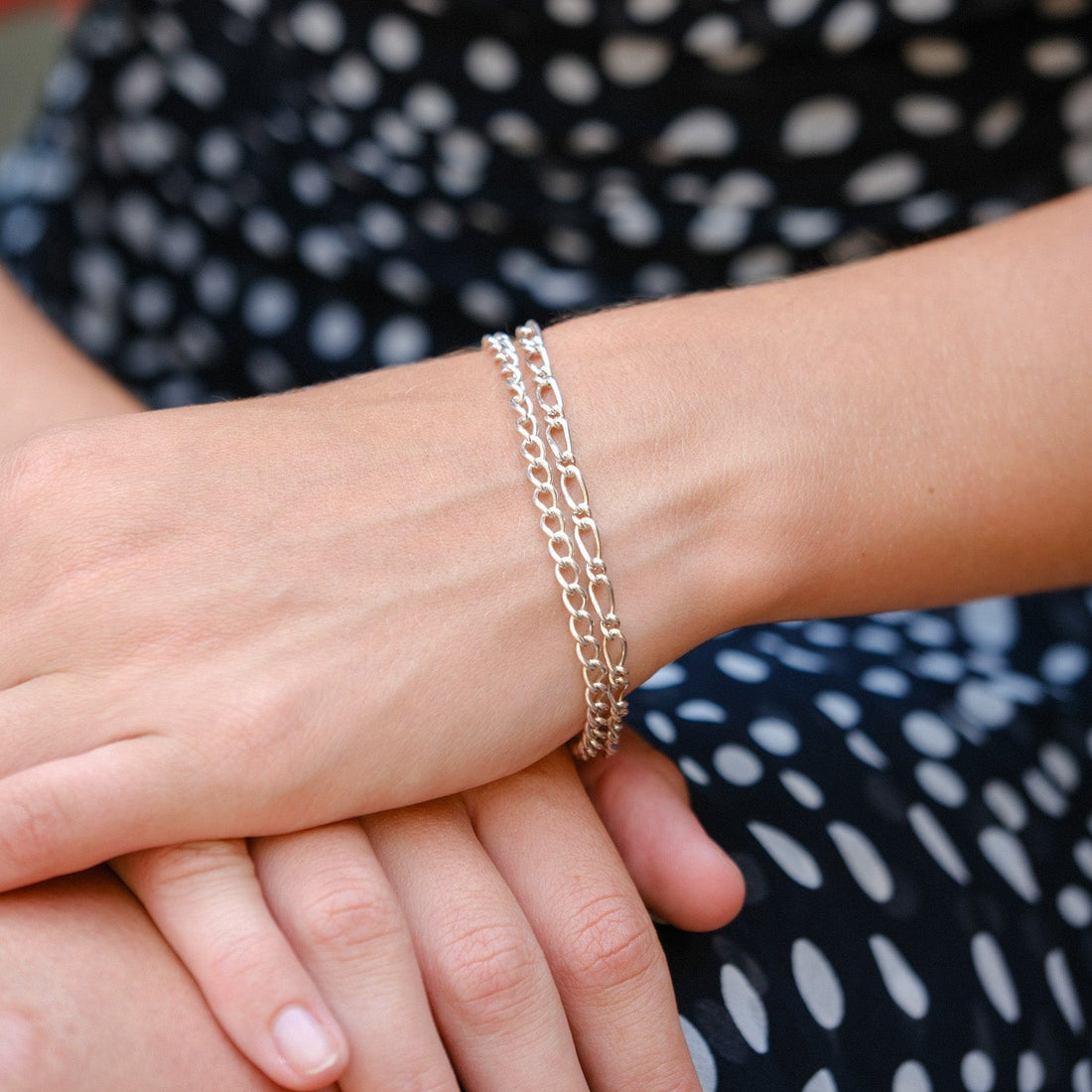 Light Open Curb Chain Bracelet Silver