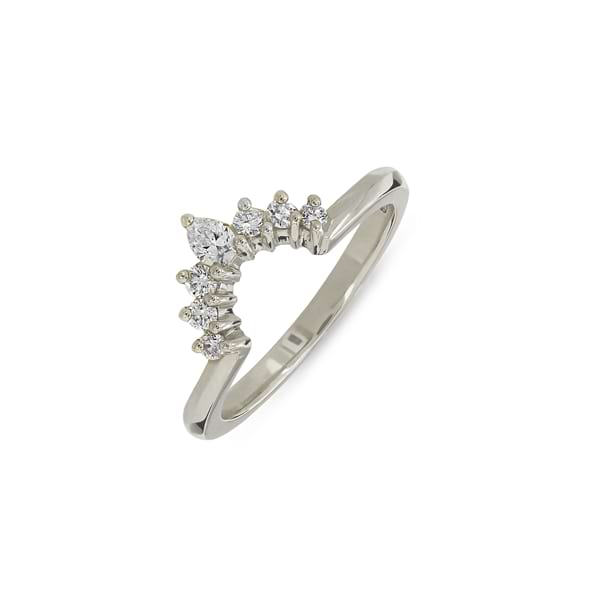Mini Tiara White Gold Diamond Wedding Ring