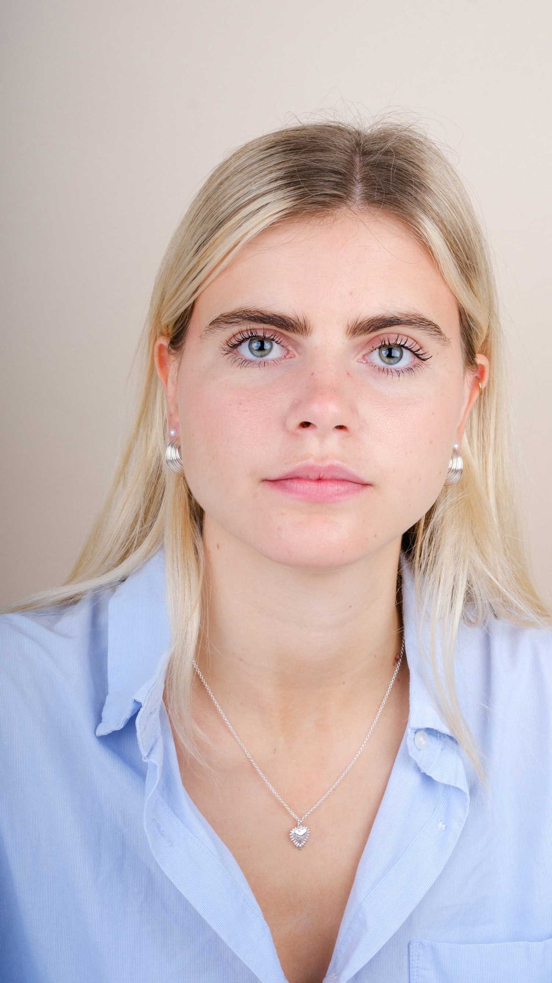 Mini Heart Rays Silver Necklace by Zoe & Morgan at ethical jeweller E.C.One London