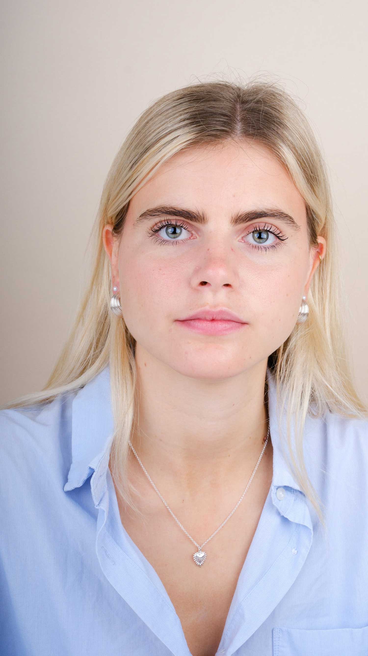 Mini Heart Rays Silver Necklace by Zoe & Morgan at ethical jeweller E.C.One London