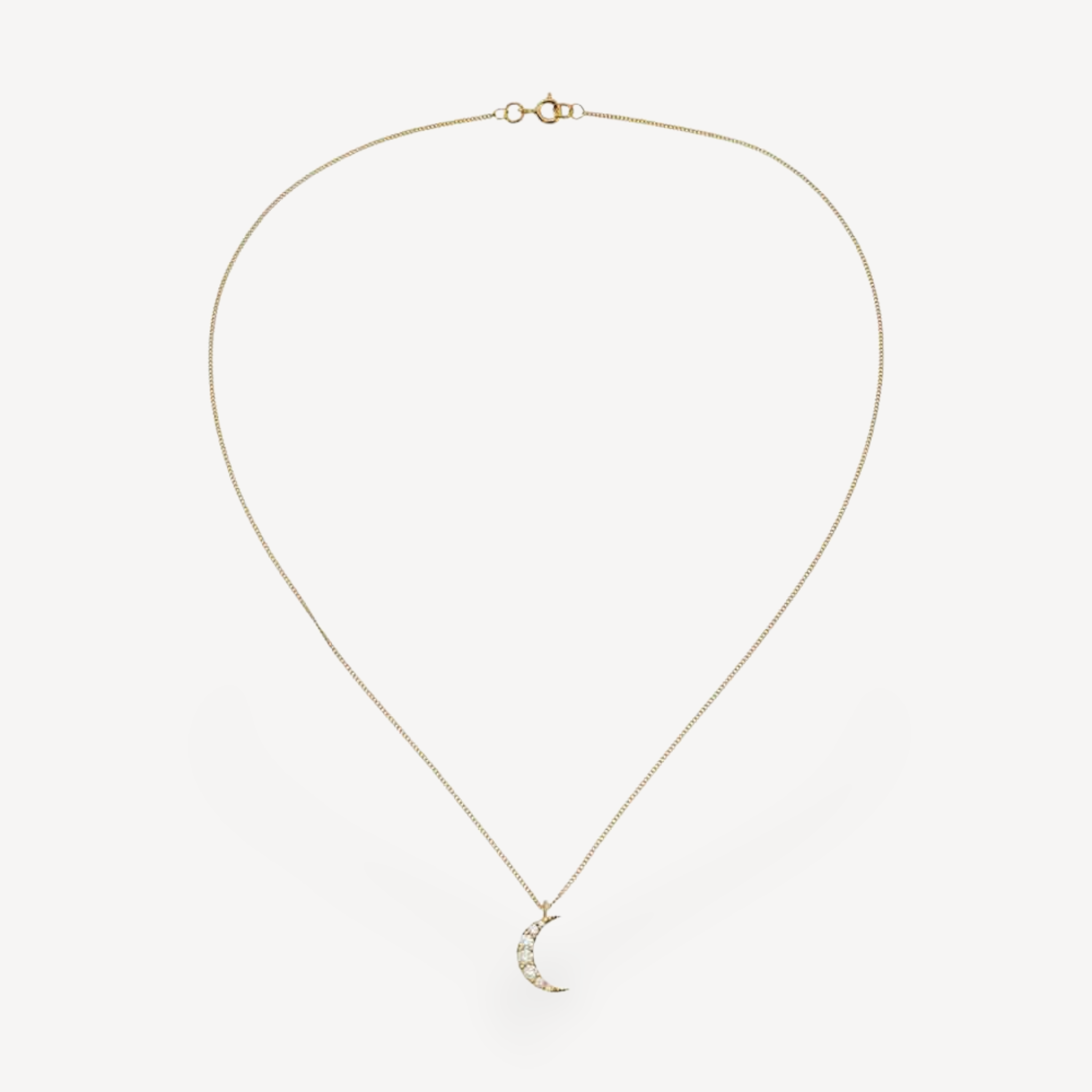 EC One Zoe & Morgan Zap Diamond Gold Necklace