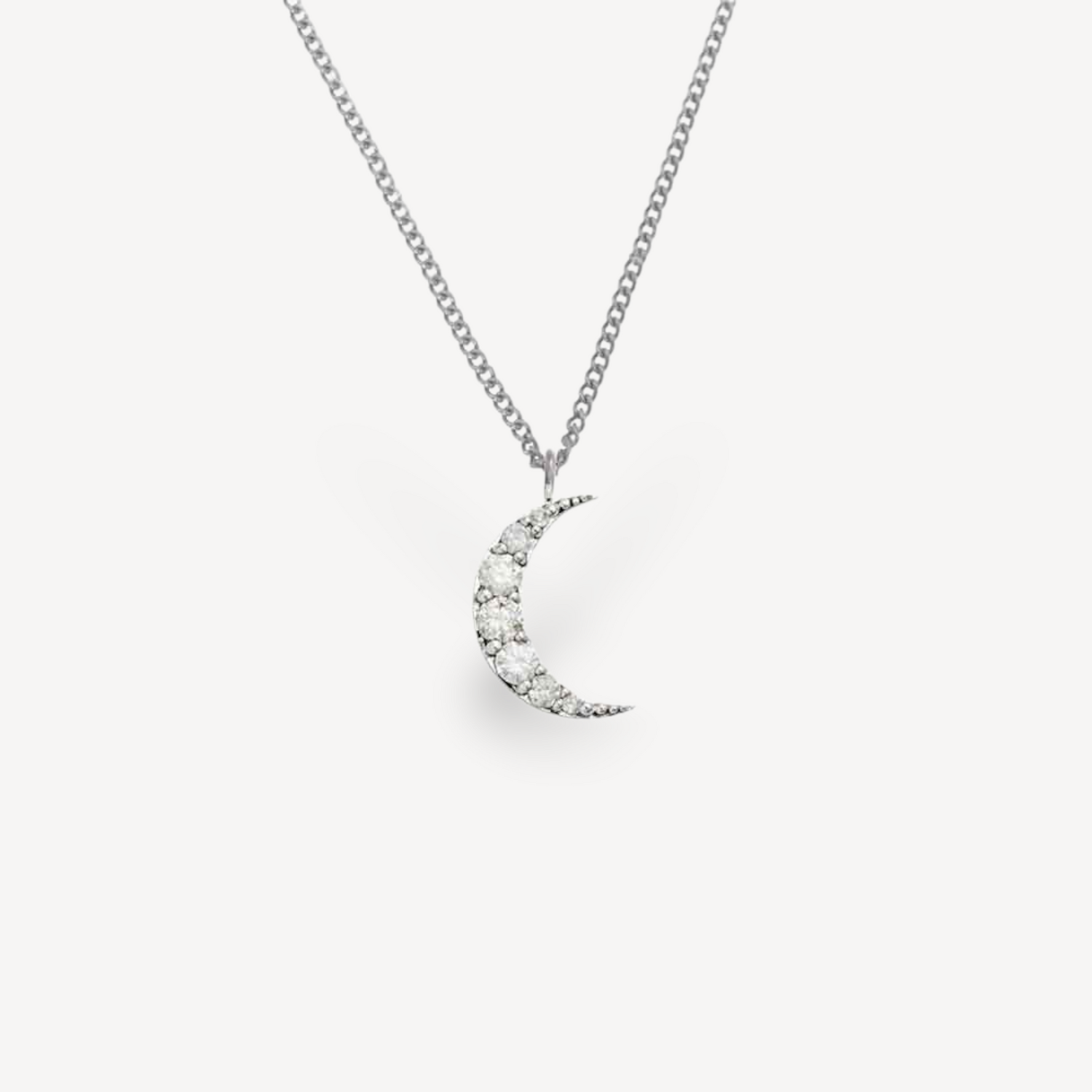 EC One Zoe & Morgan Luna Diamond white Gold necklace
